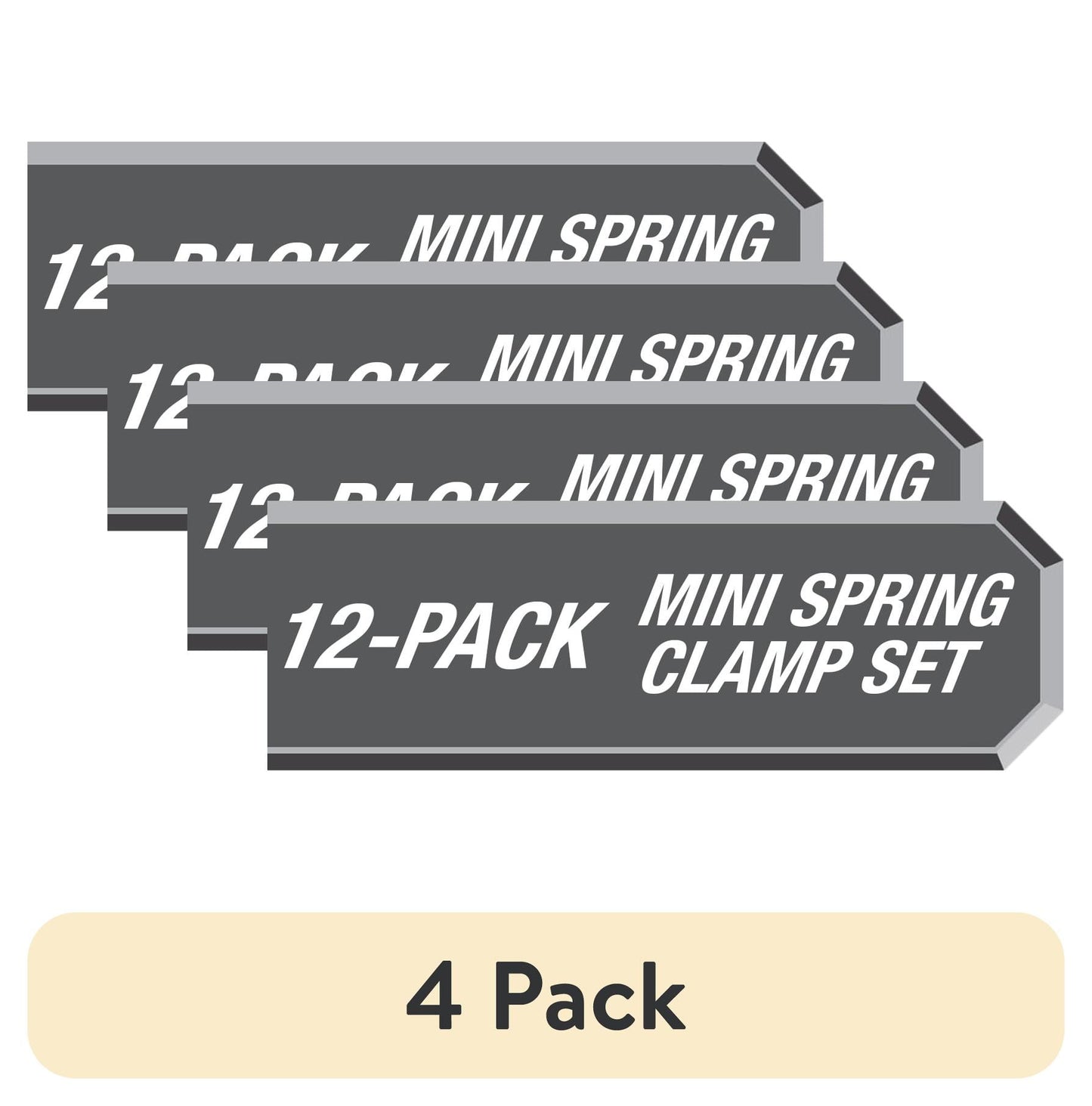 (4 pack) Hyper Tough 12-Piece Mini Metal Spring Clamp Set