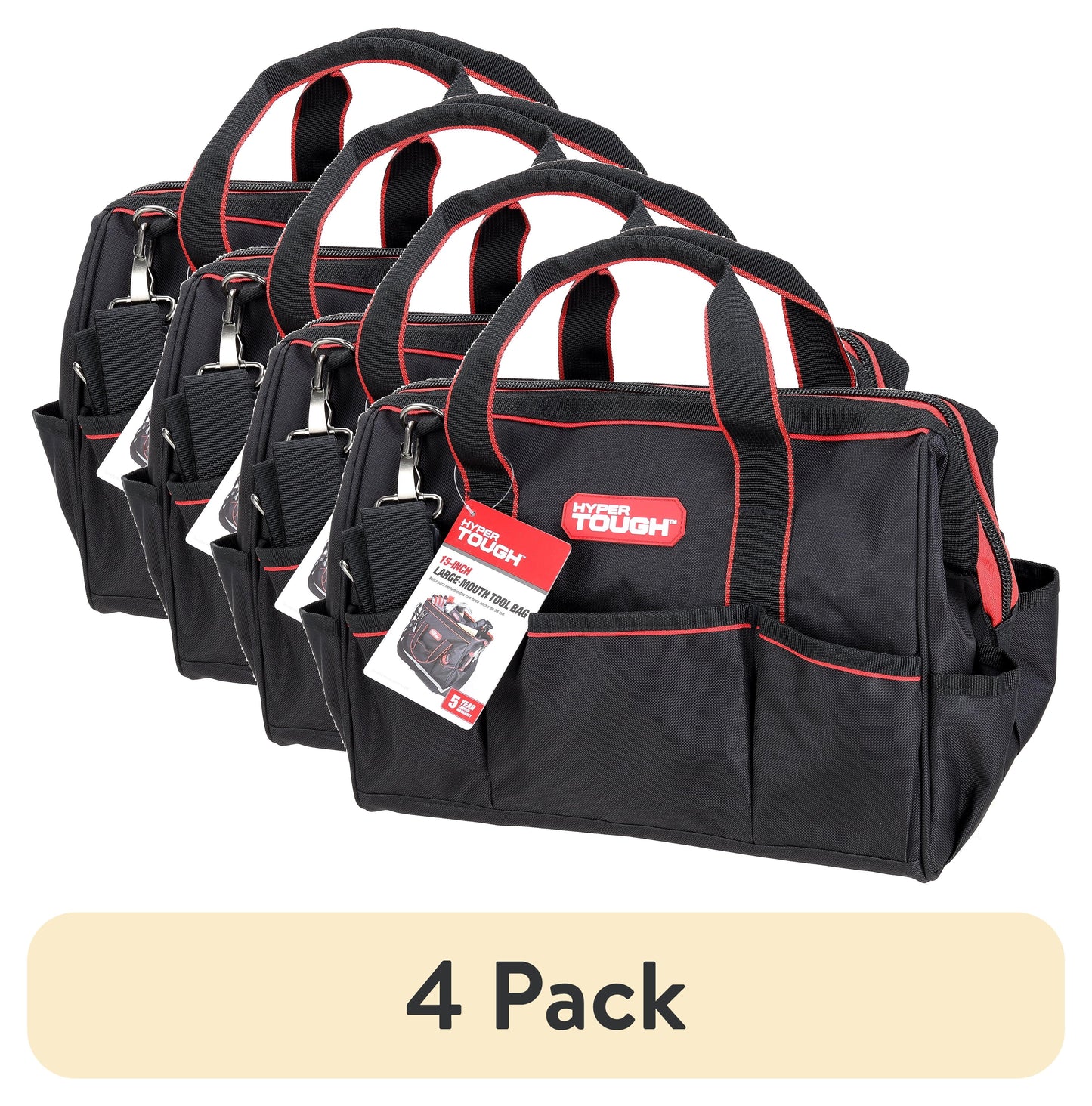 Hyper Tough 15" Large Mouth Tool Bag
