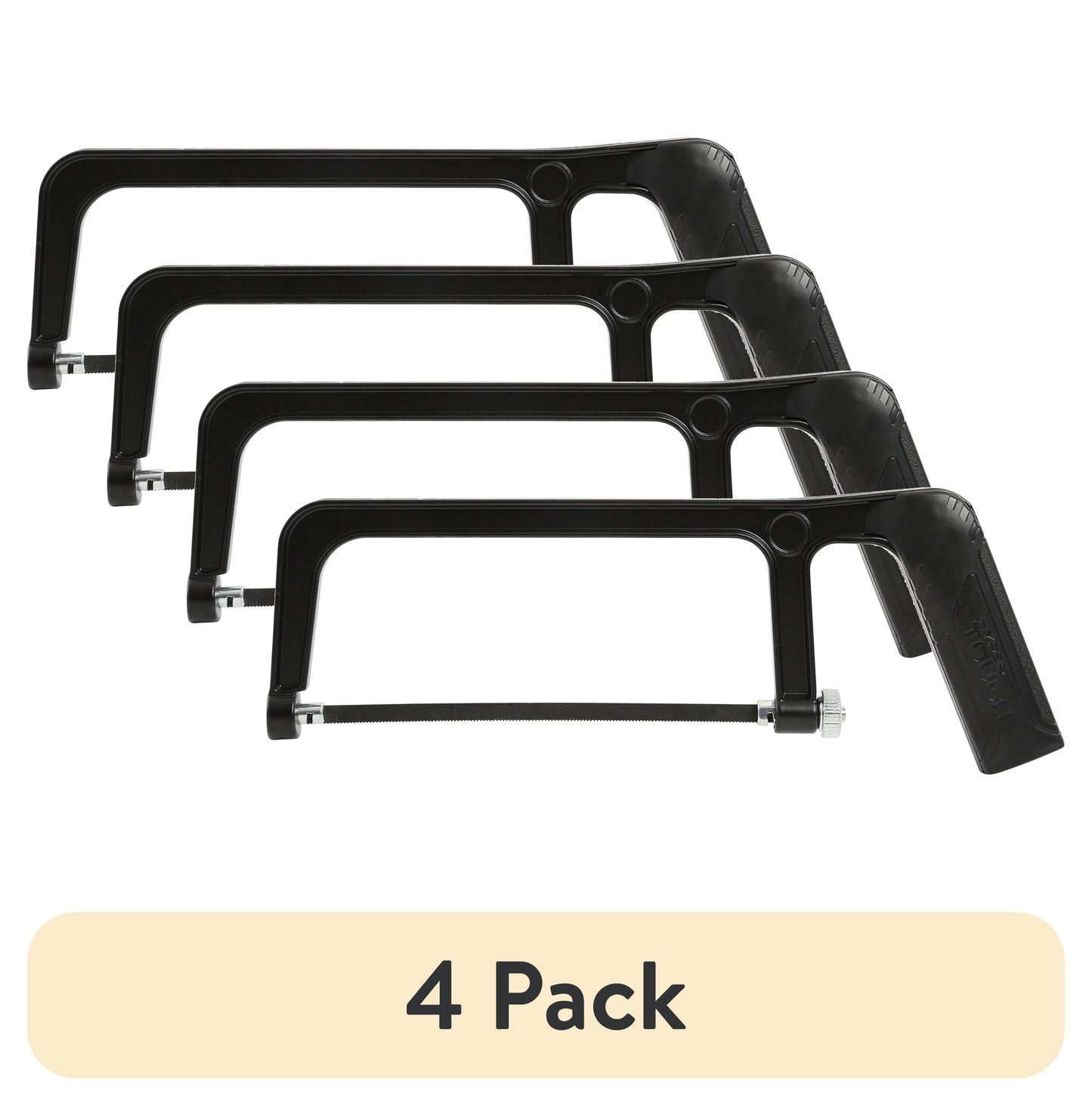 (4 pack) Hyper Tough 6-inch Mini Hacksaw, Handsaw with Adjustable 24 Tooth per-inch Blade, 1291V