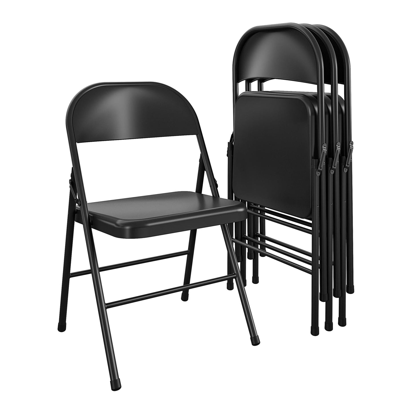 Mainstays Steel Folding Chair, 4PK Cream