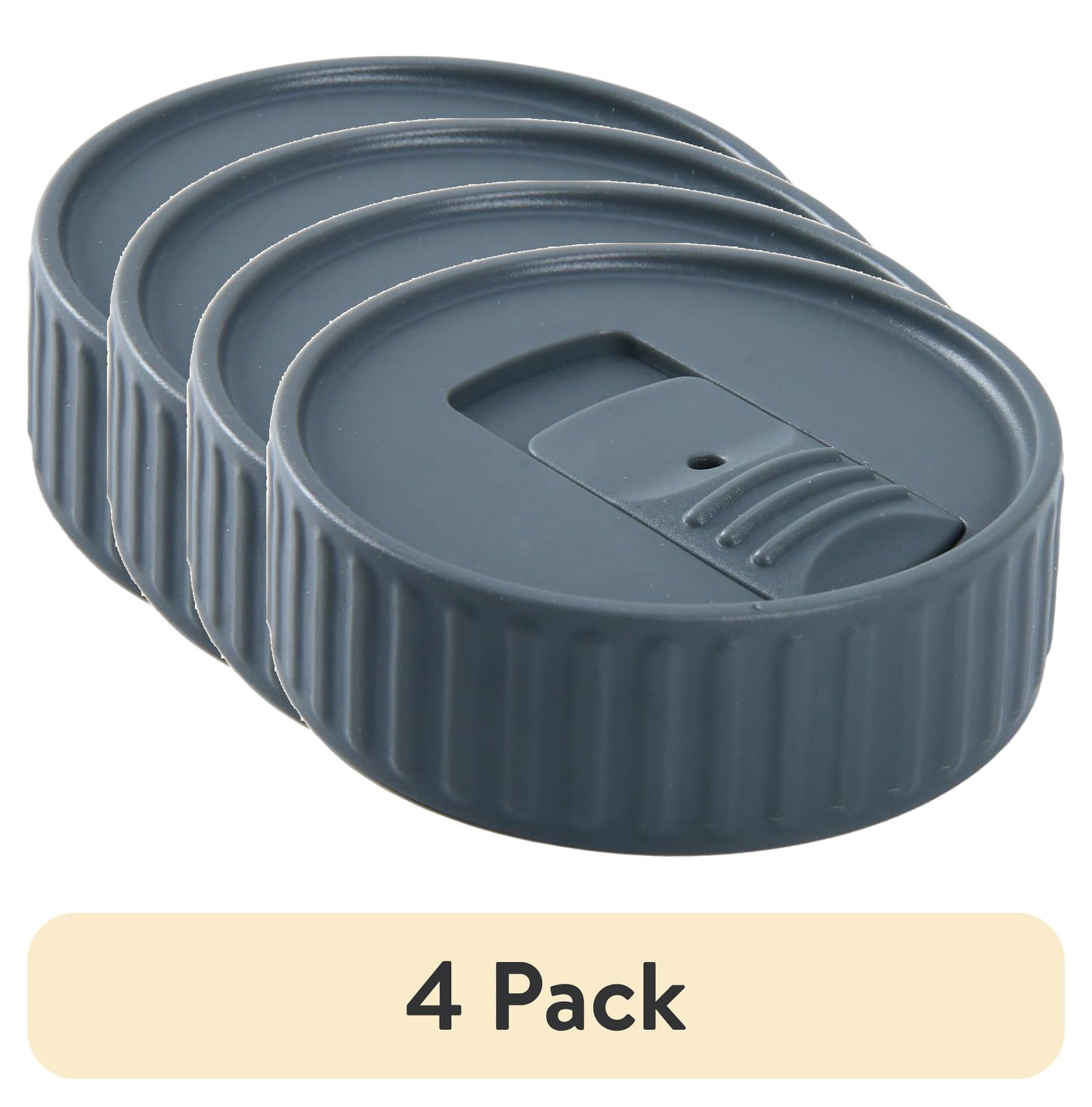 (4 pack) Mainstays BPA-Free Wide Mouth Mason Jar Drinking Lid - Set of 2