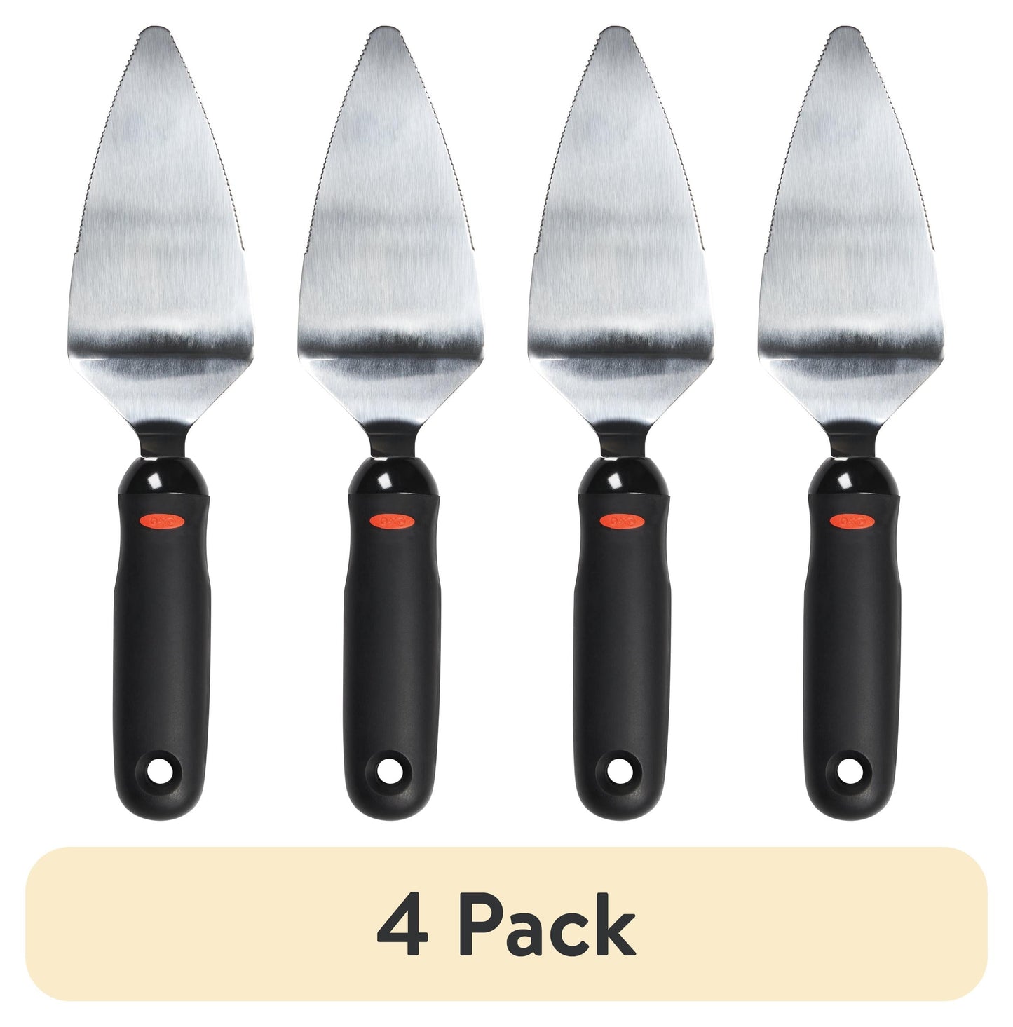 (4 pack) OXO Softworks Stainless Steel Pie Server with Non-Slip Handle