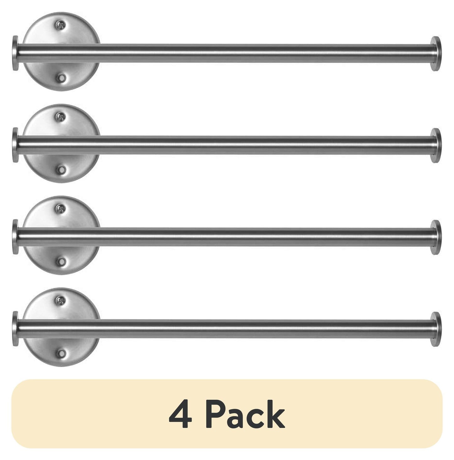 (4 pack) Mainstays Paper Towel Holder, Mainstays Metal Wall Mounted Kitchen Paper Towel Holder, 14 inch, Nickel