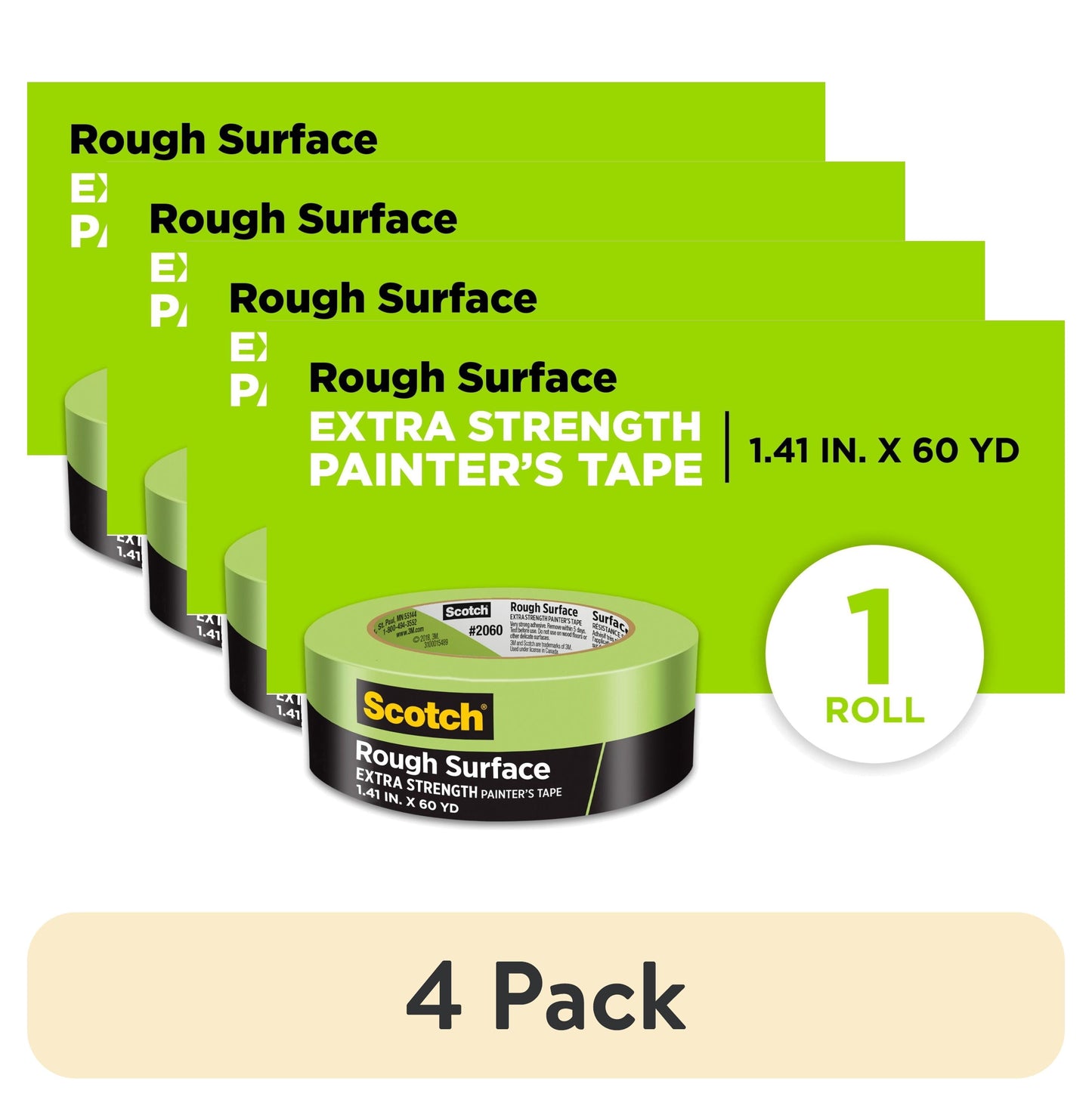 Scotch Rough Surface Painter's Tape, 1.41 in x 60.1 yd, Green, 1 Roll