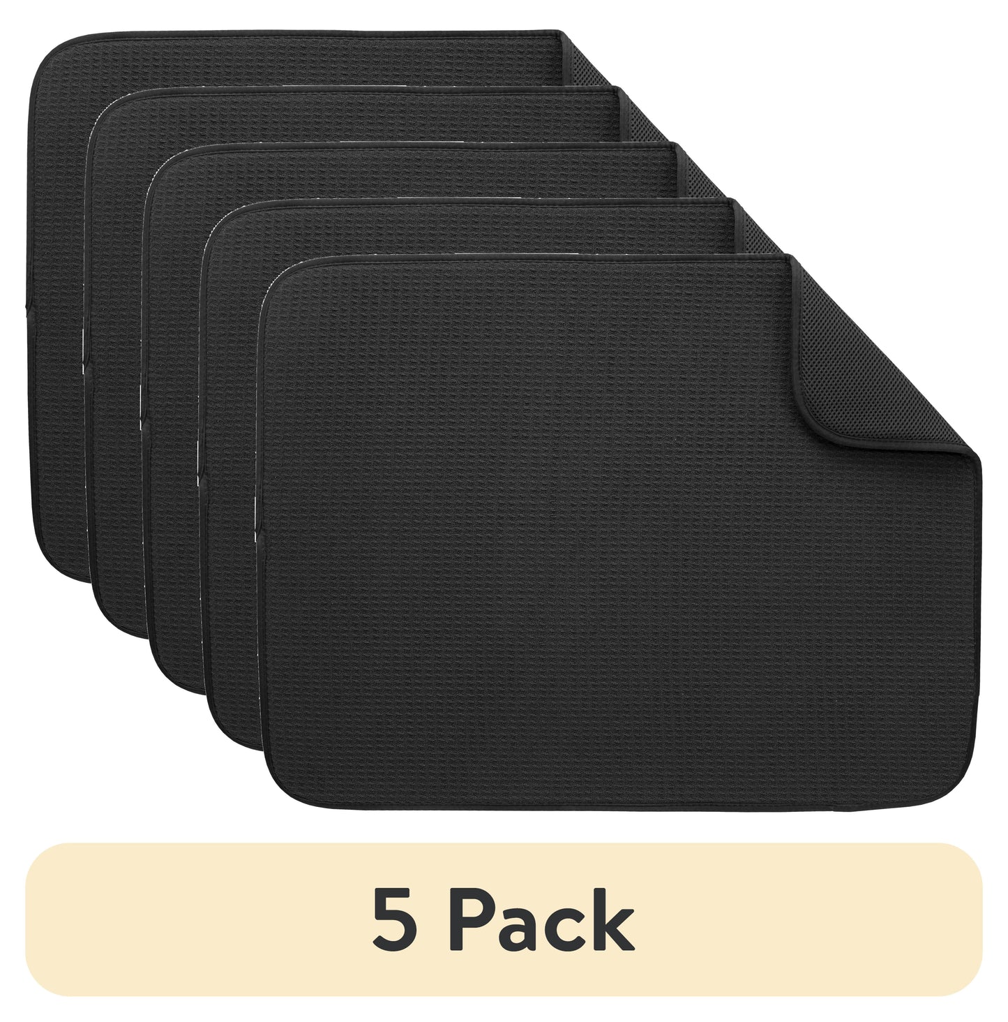 Mainstays Tapete de Secado de Platos de Microfibra Negro
