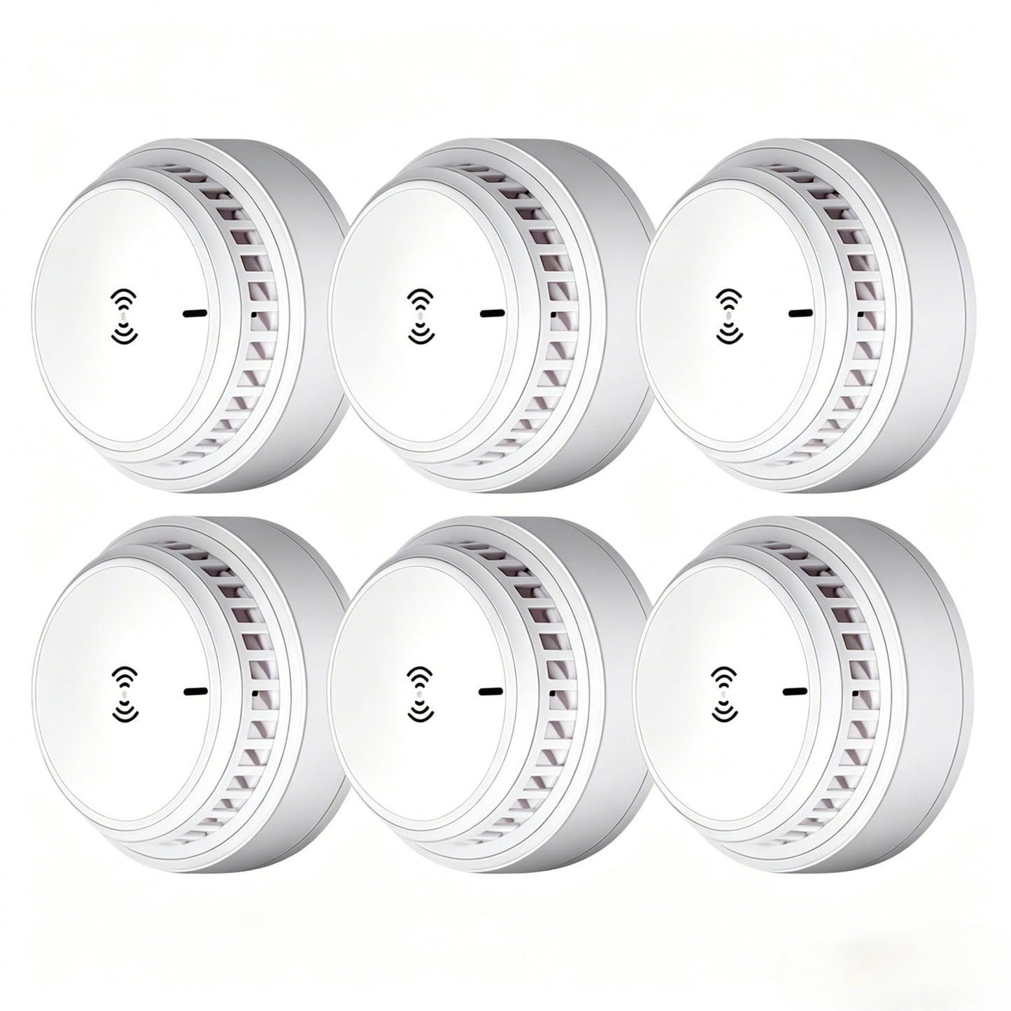 9 Pack Photoelectric Smoke Alarm Detector, Home Fire Safety Sensor Alert, 3V AA Battery Operated, No Wiring Required
