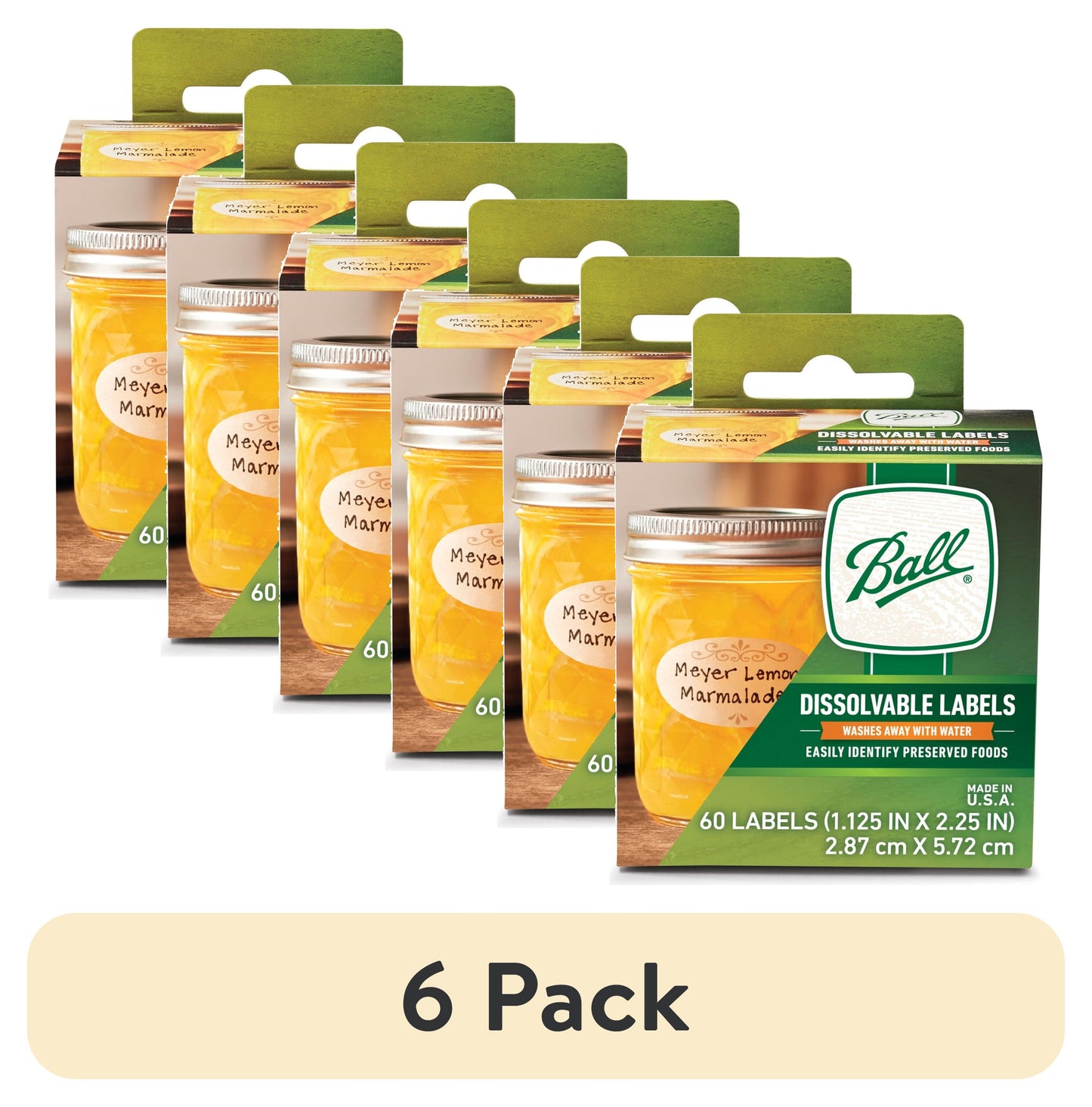 Ball Dissolvable Canning Jar Labels 60-Pack, Canning Accessories for Mason Jars, Bulk Canning Supplies for Preserving and Gifting