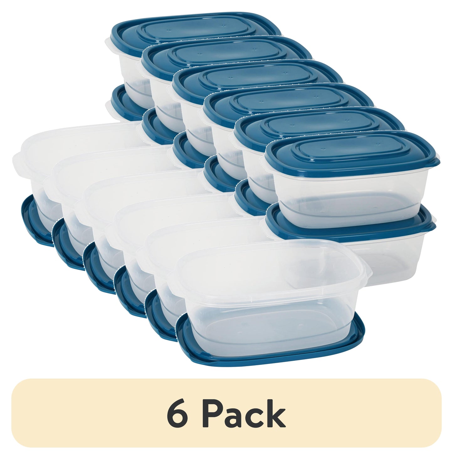 (6 pack) Mainstays Semi Durable Square 8cup Plastic Food Storage Container 3 Pack, A Practical Choice for Dry Goods and Bulk Ingredients