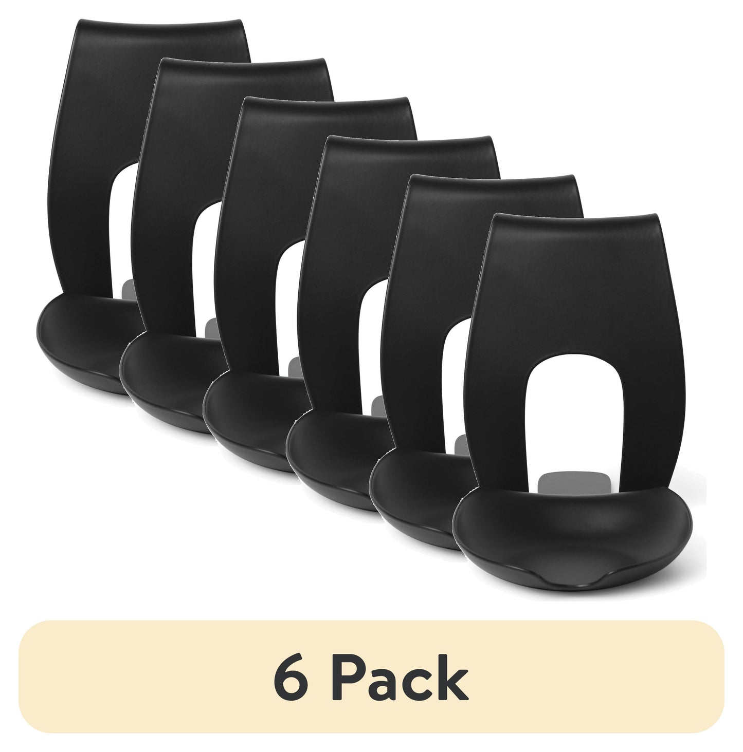(6 pack) Soporte para Cuchara y Tapa de Olla Mainstays de Metal Negro