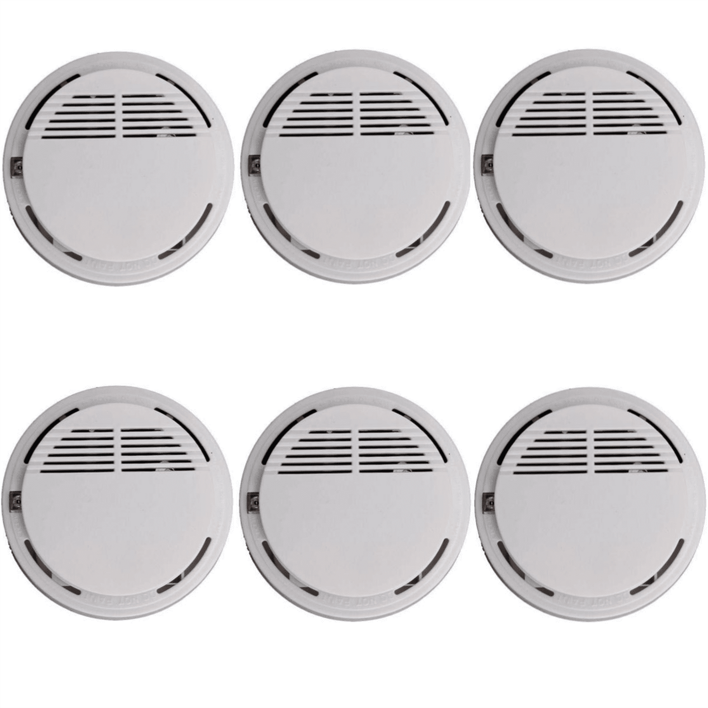 6PCS Smoke Alarm Detector Home Safety Sensor Alert