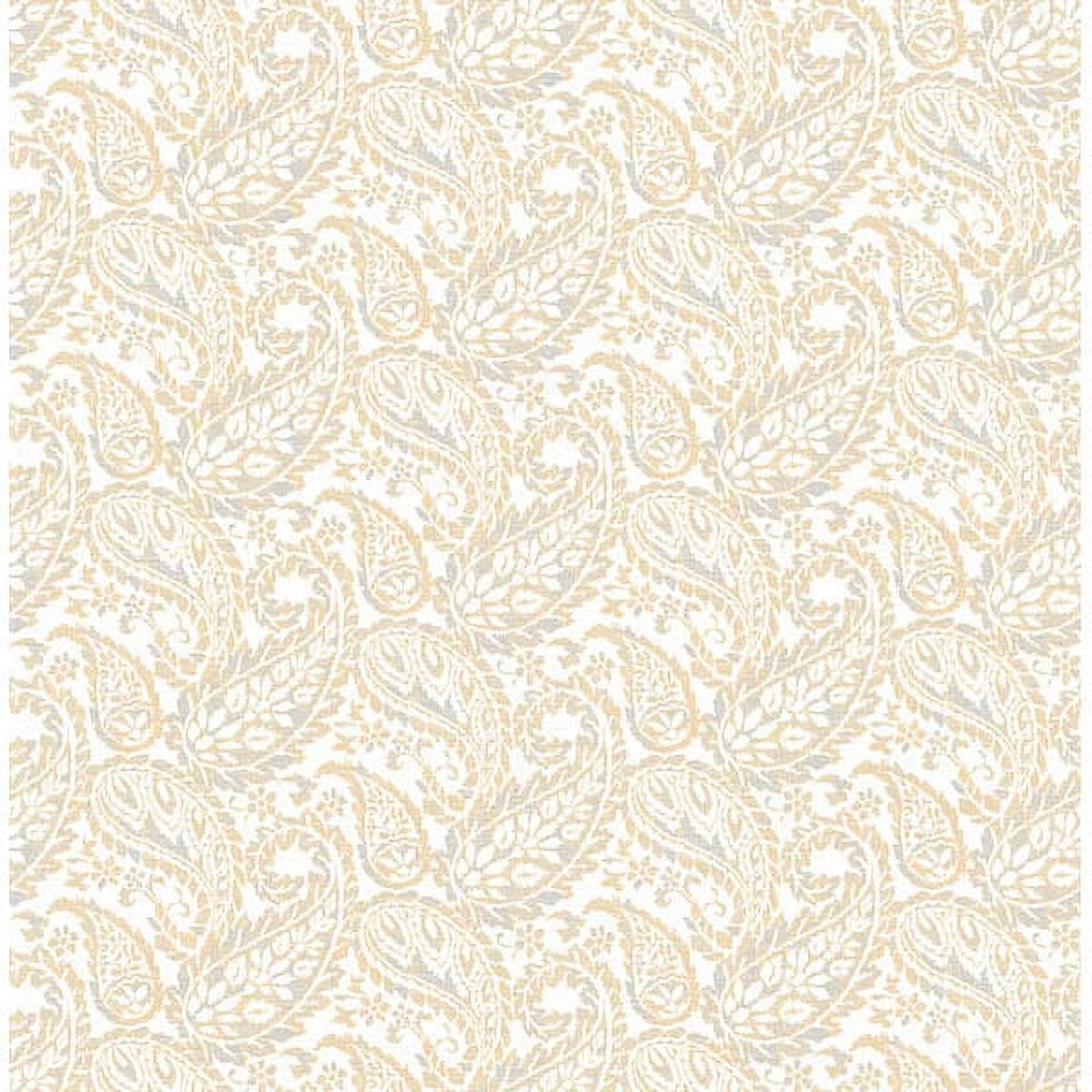 A-Street Prints Adrian Honey Paisley Wallpaper, 20.5-in by 33-ft, 56.4 sq. ft