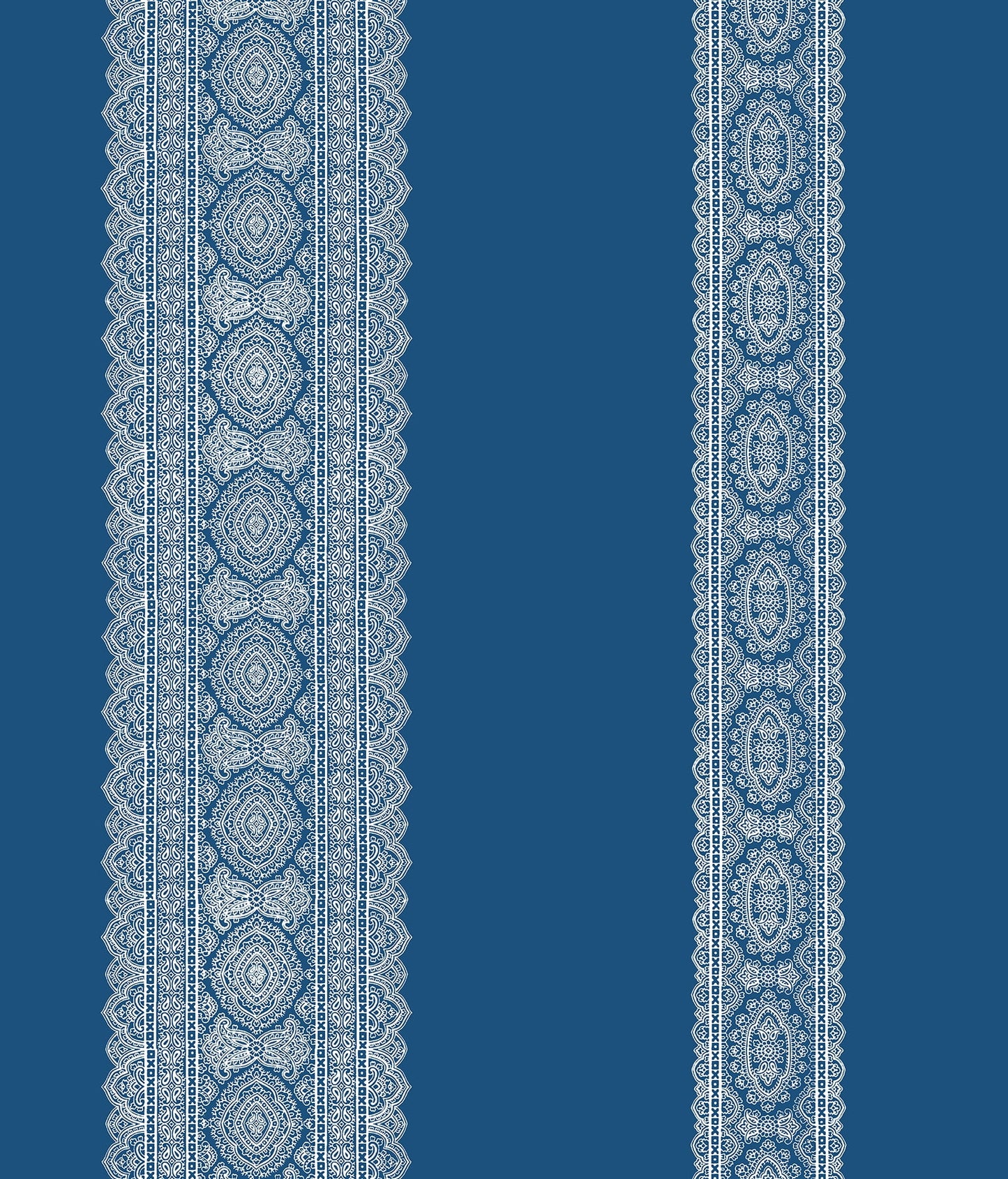 A-Street Prints Brynn Indigo Paisley Stripe Wallpaper