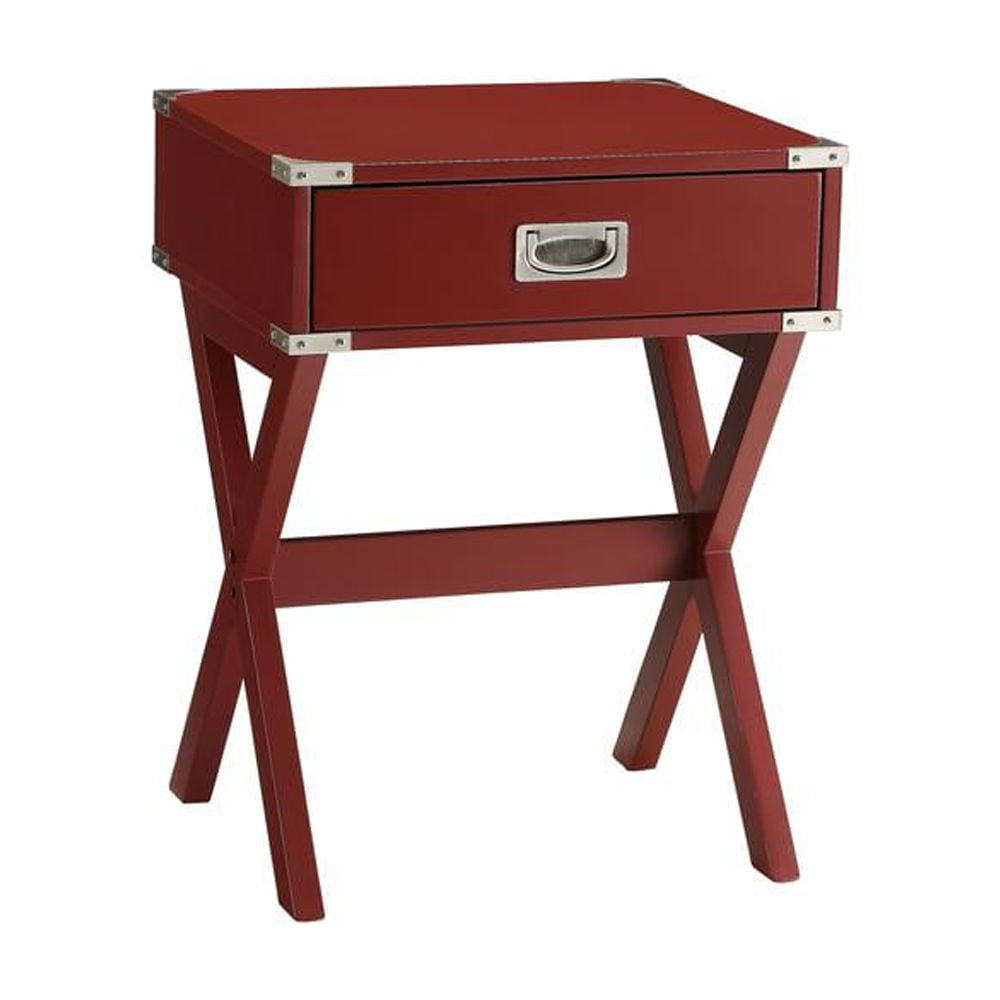 ACME Babs 1-Drawer Wood Square End Table in Black