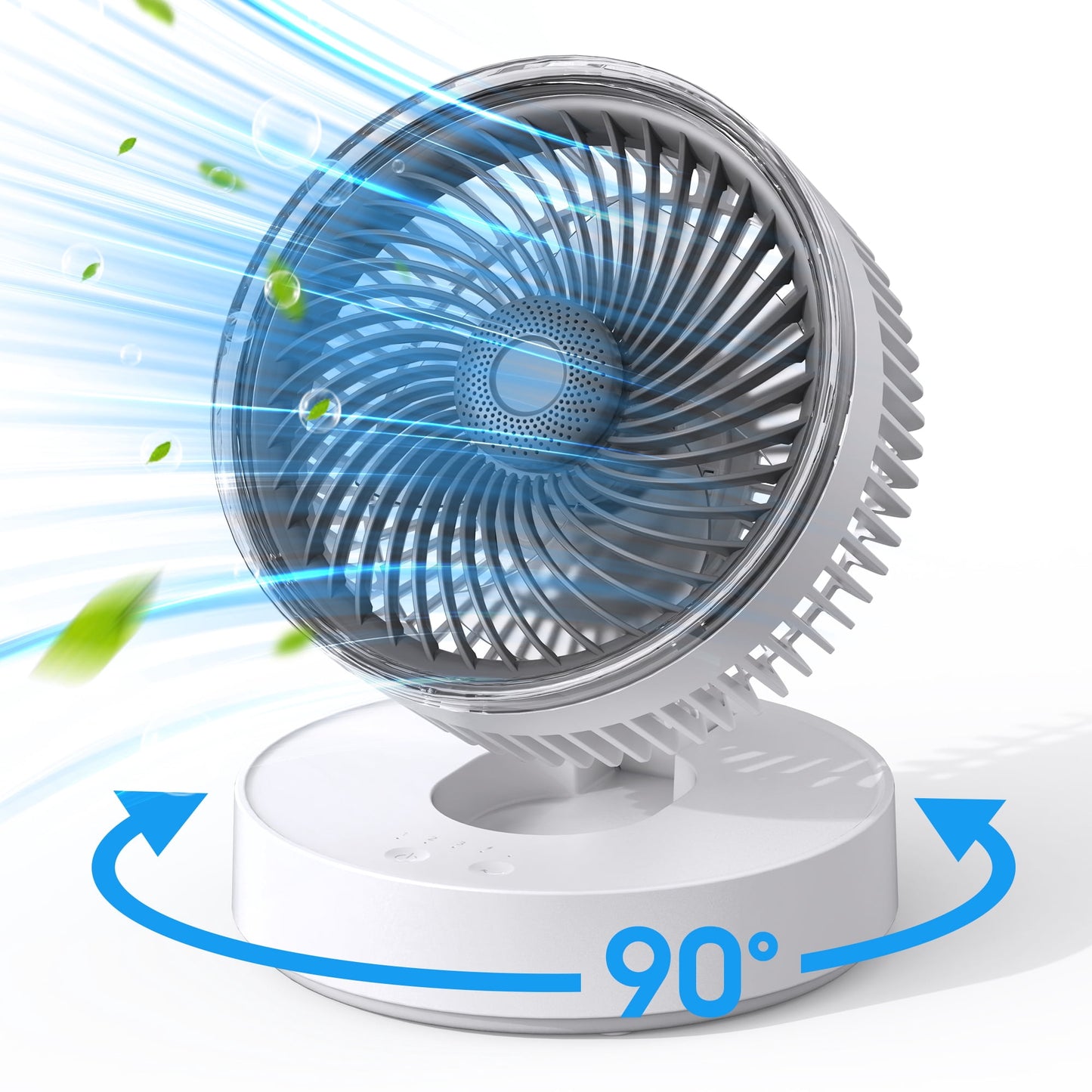 ALROCKET Desk Fans,90° Oscillating Air Circulator,4 Speeds,40ft Powerful Airflow,Oil Diffuser,Portable Fan for Bedroom, Office, Camping
