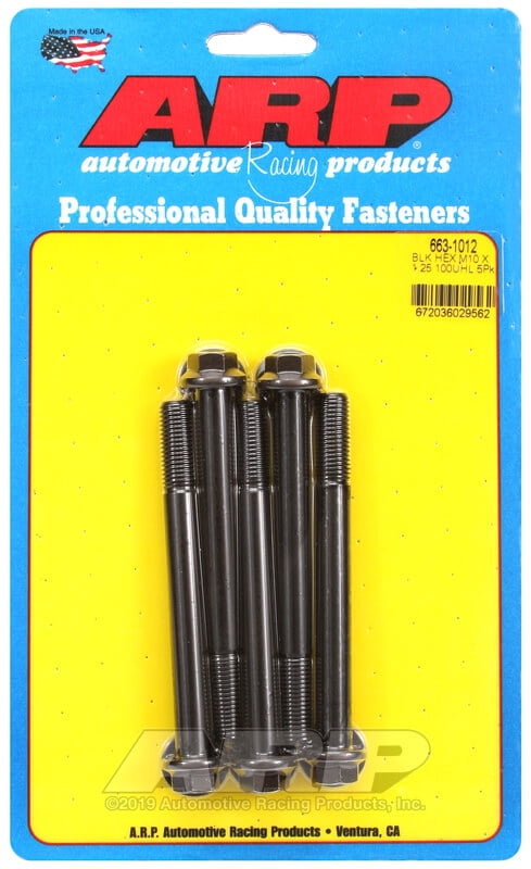ARP (663-1012) Hex Oxide Bolt, Black