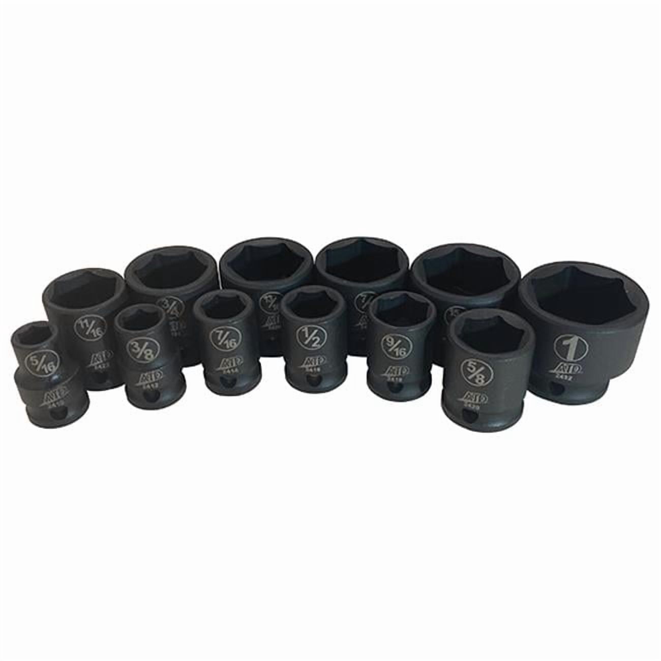 12-Pc. 3/8" Drive 6 Point SAE Standard Impact Socket Set 2250
