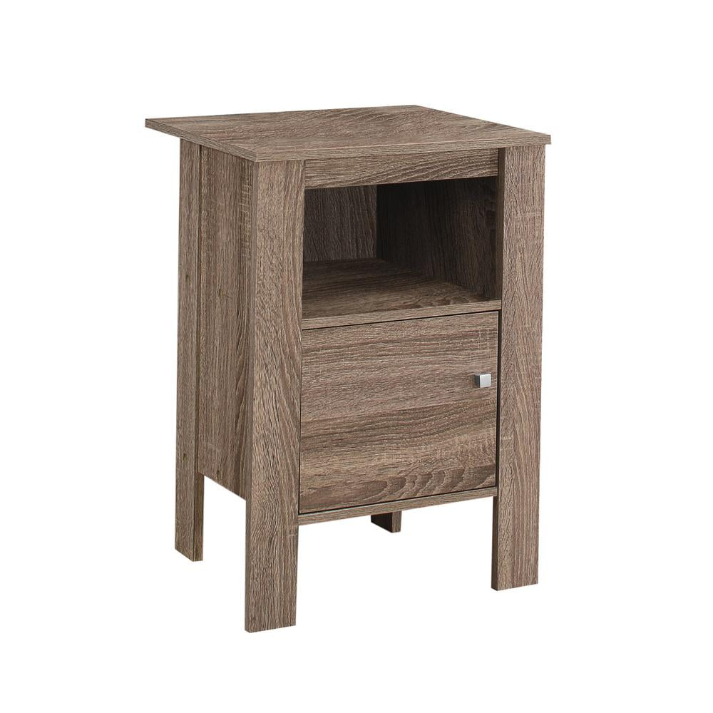 Accent Table Side End Nightstand Lamp Storage Bedroom Laminate Brown
