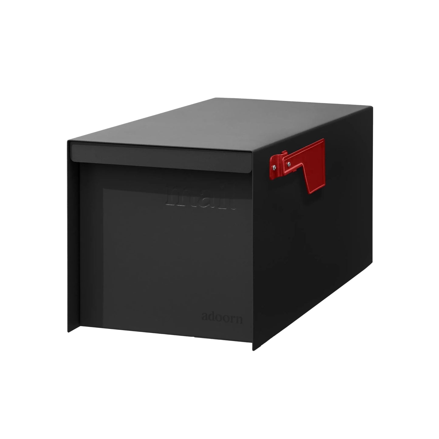 Adoorn Post Mount Mailboxes, 9.5 x 9.5 x 20.75 (HxWxD) Large, Galvanized Steel Modern Mailbox, for Daily Letters, Magazines and Packages, Weatherproof with 1.2 Degree Sloped Roof - Black