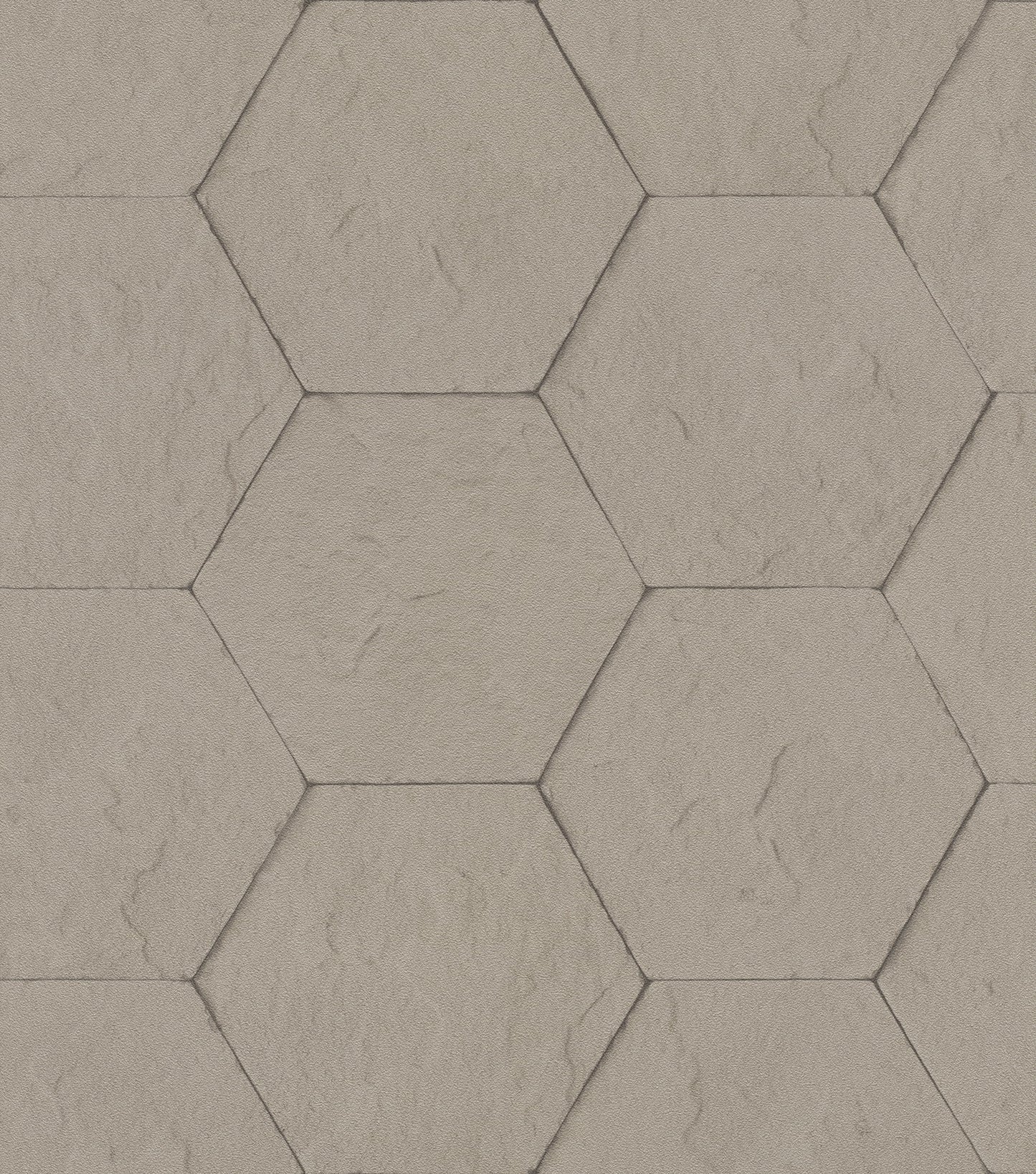 Advantage Bascom Light Grey Stone Hexagon Wallpaper