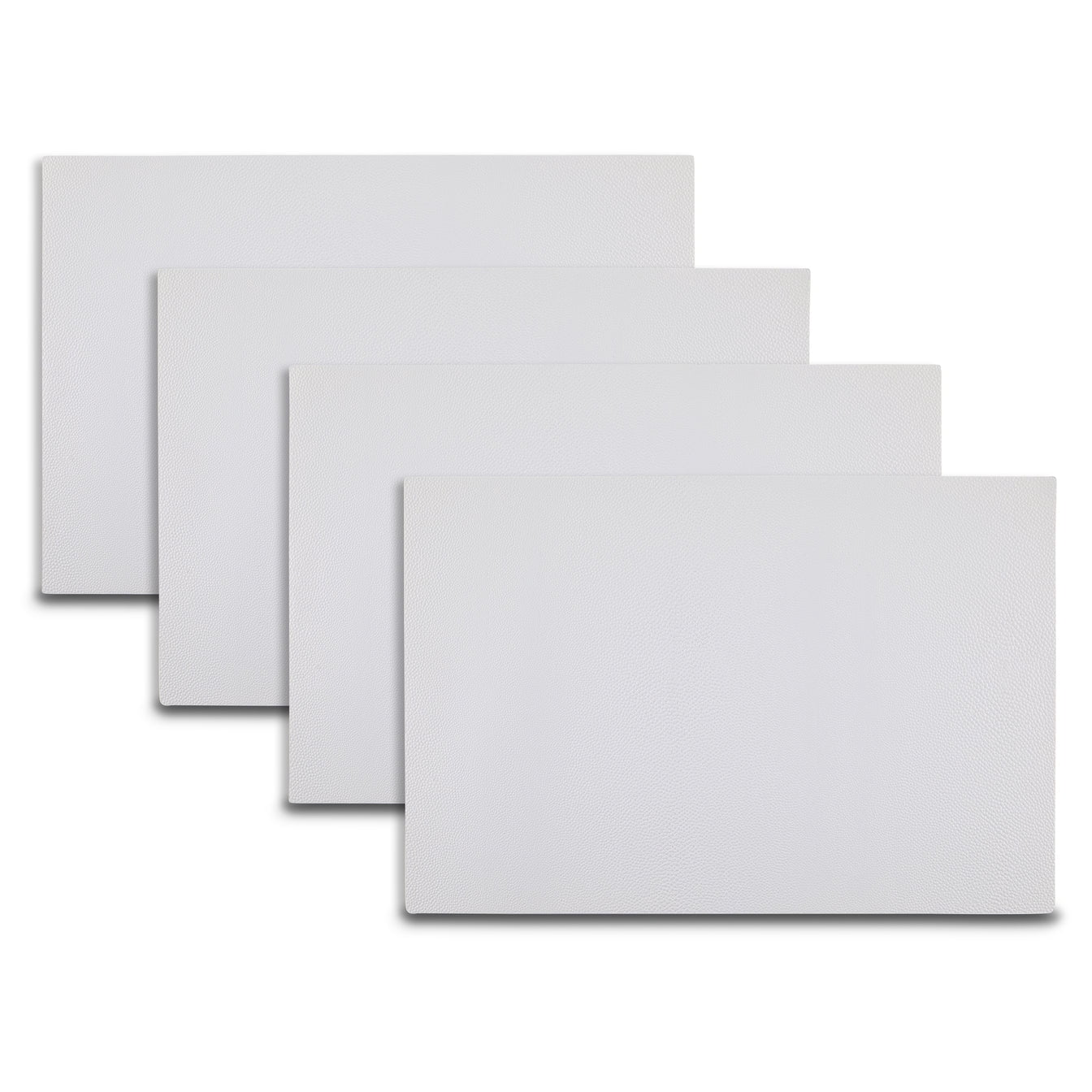 Ala Carte by Dainty Home Manteles Individuales de Cuero Sintético Texturizado con Patentes Lucerne – Juego de 4, Reversibles, Antideslizantes, Lavables, Resistentes Al Calor y Desgarros – Manteles de Mesa de Comedor de 12x18 Pulgadas