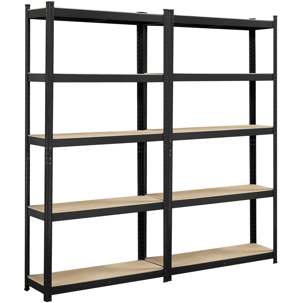 Alden Design 5-Shelf Boltless & Adjustable Steel Storage Shelf Unit, Silver