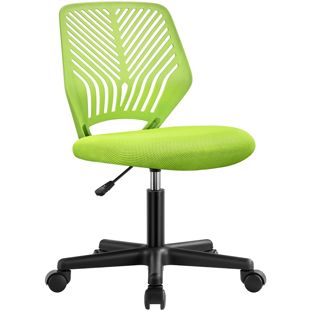 Alden Design Adjustable Armless Mesh Office Chair for Home Office, Green