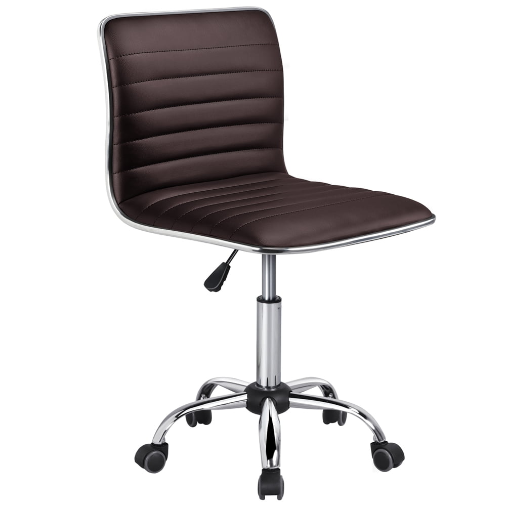 Alden Design Task Chair with Swivel & Adjustable Height, 265 lb. Capacity, Brown