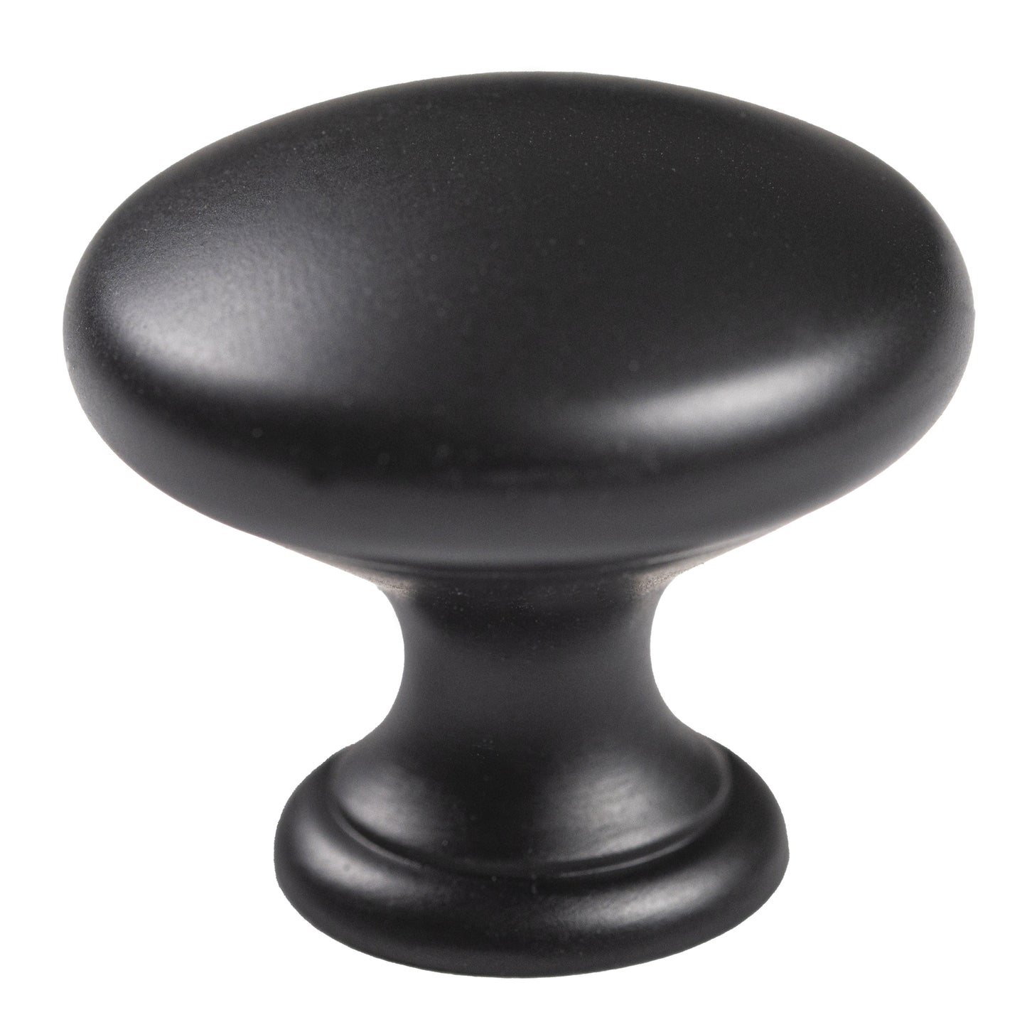 Aldhurst Paquete de 30 Perillas Redondas de Gabinete de 1.25 Pulgadas Acero Inoxidable Negro Mate 0.04lb