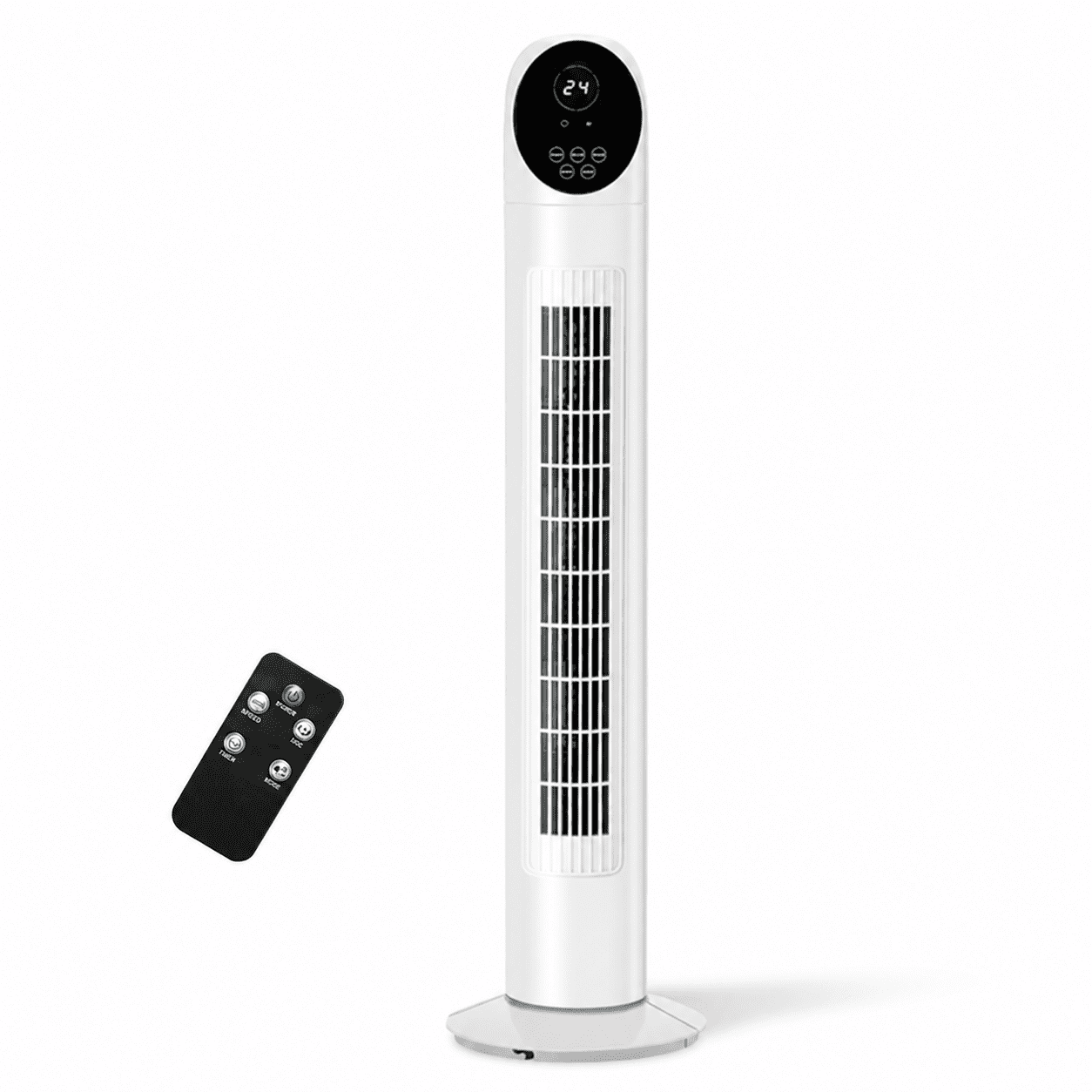 Alvantor 36 inch Tower Fan with Remote Control, Digital Display, 9H Timer and Oscillation, White