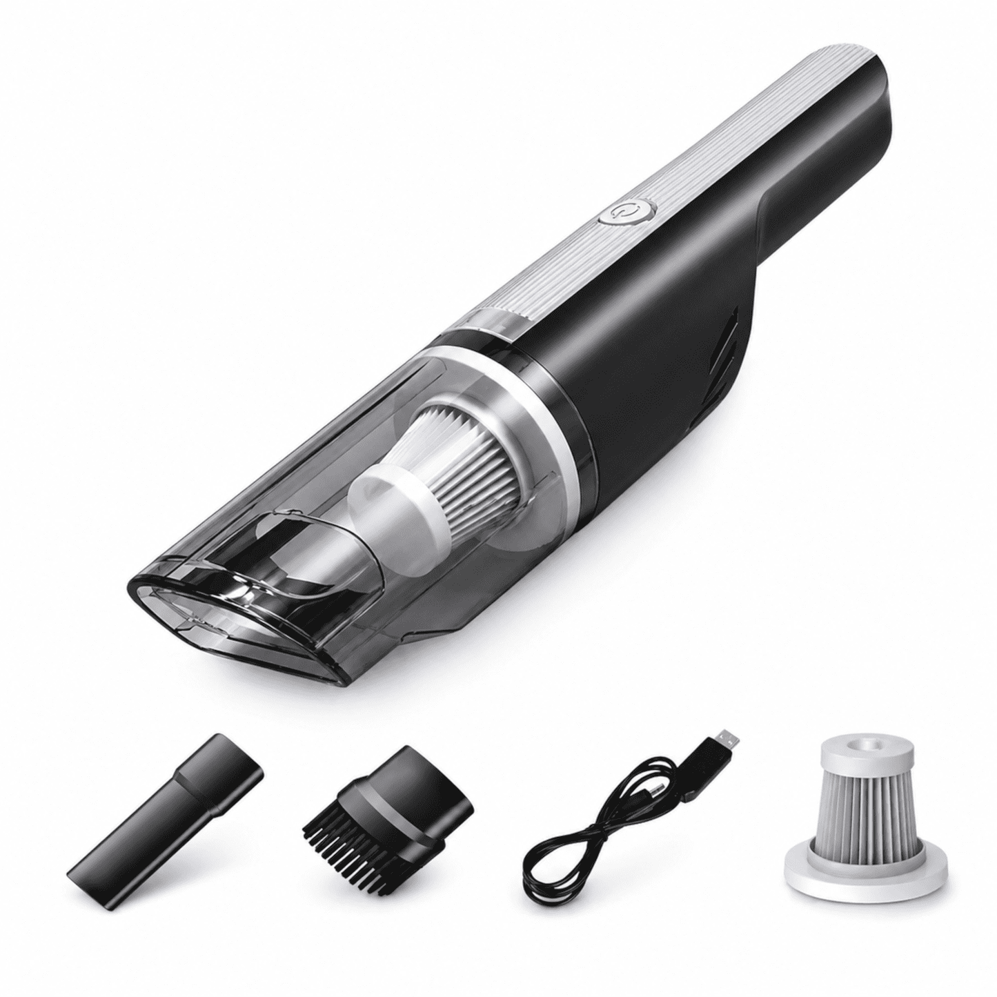 Alvantor Cordless Handheld Car Vacuum Cleaner, 12000Pa Portable Rechargeable Mini Vacuum, Silver