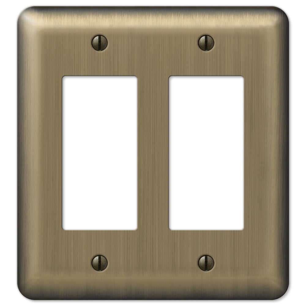 Amerelle 155B Devon Wallplate, 1 Blank, Steel, Bright Brass, 1-Pack