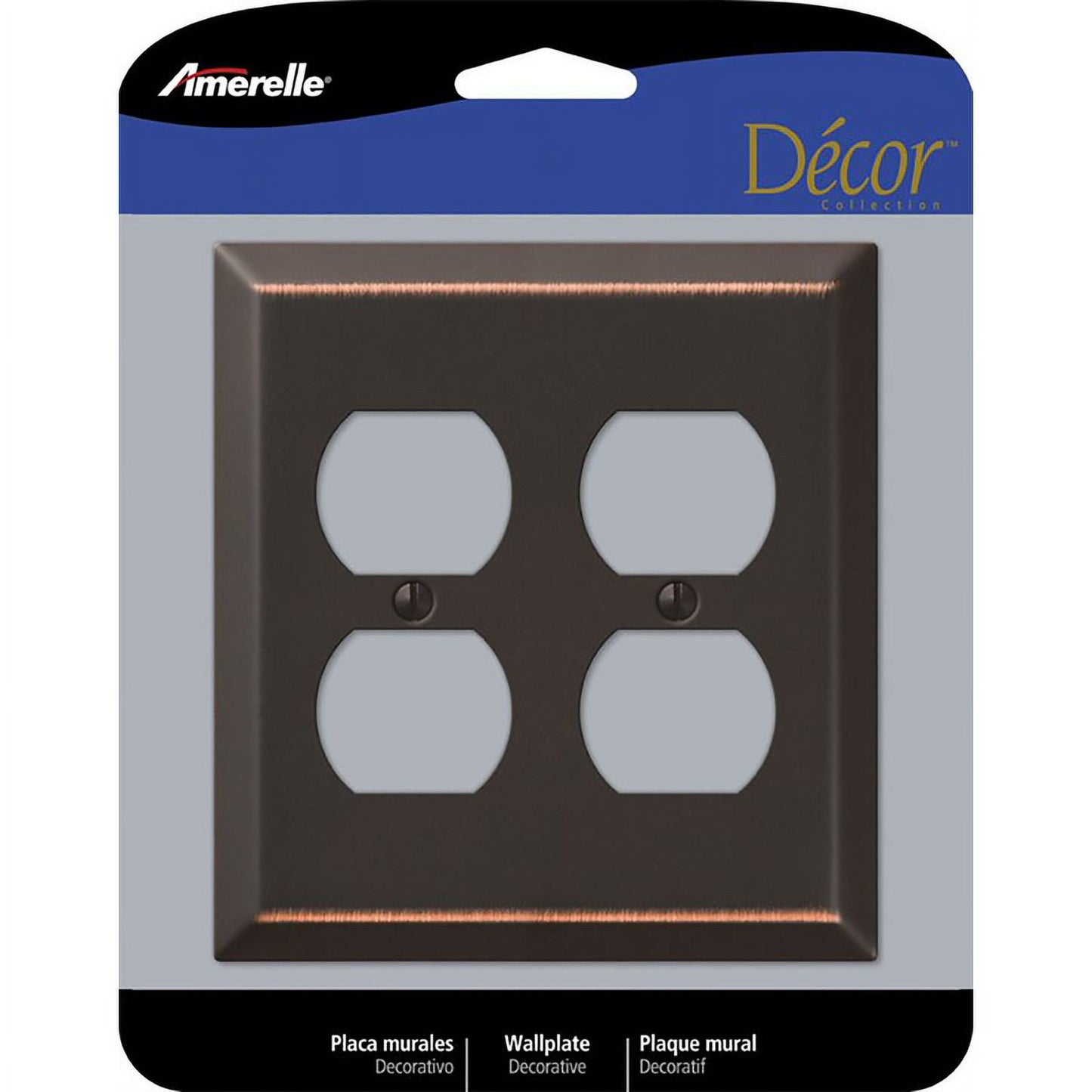 Amerelle 163TRBZ Century Wallplate, 1 Toggle / 1 Rocker, Steel, Brushed Bronze, 1-Pack