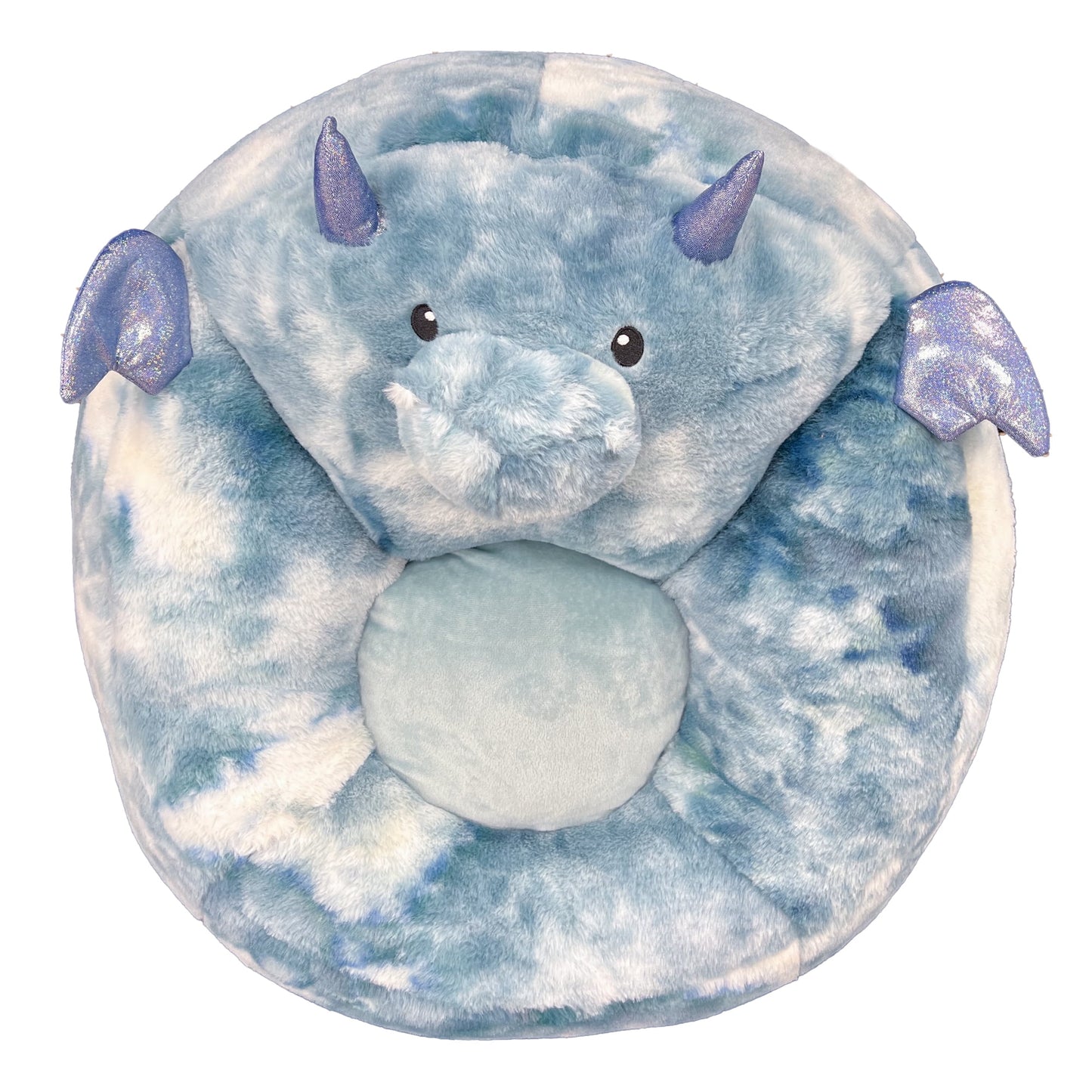 Animal Adventure 26"W Dragon Cozy Seats, Tie Dye Blue, 3+