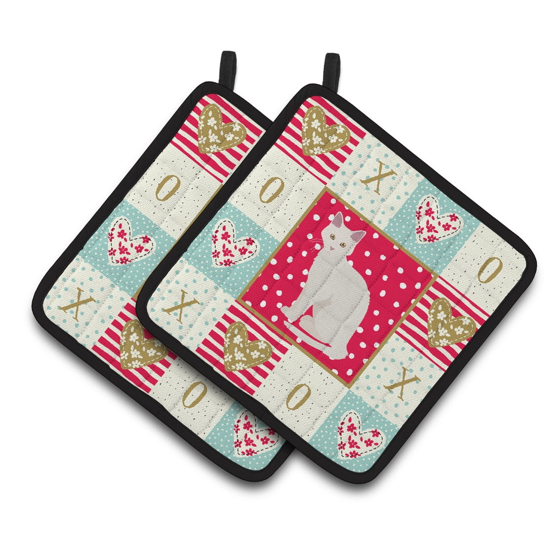 Aphrodite Giant Cat Love Pair of Pot Holders