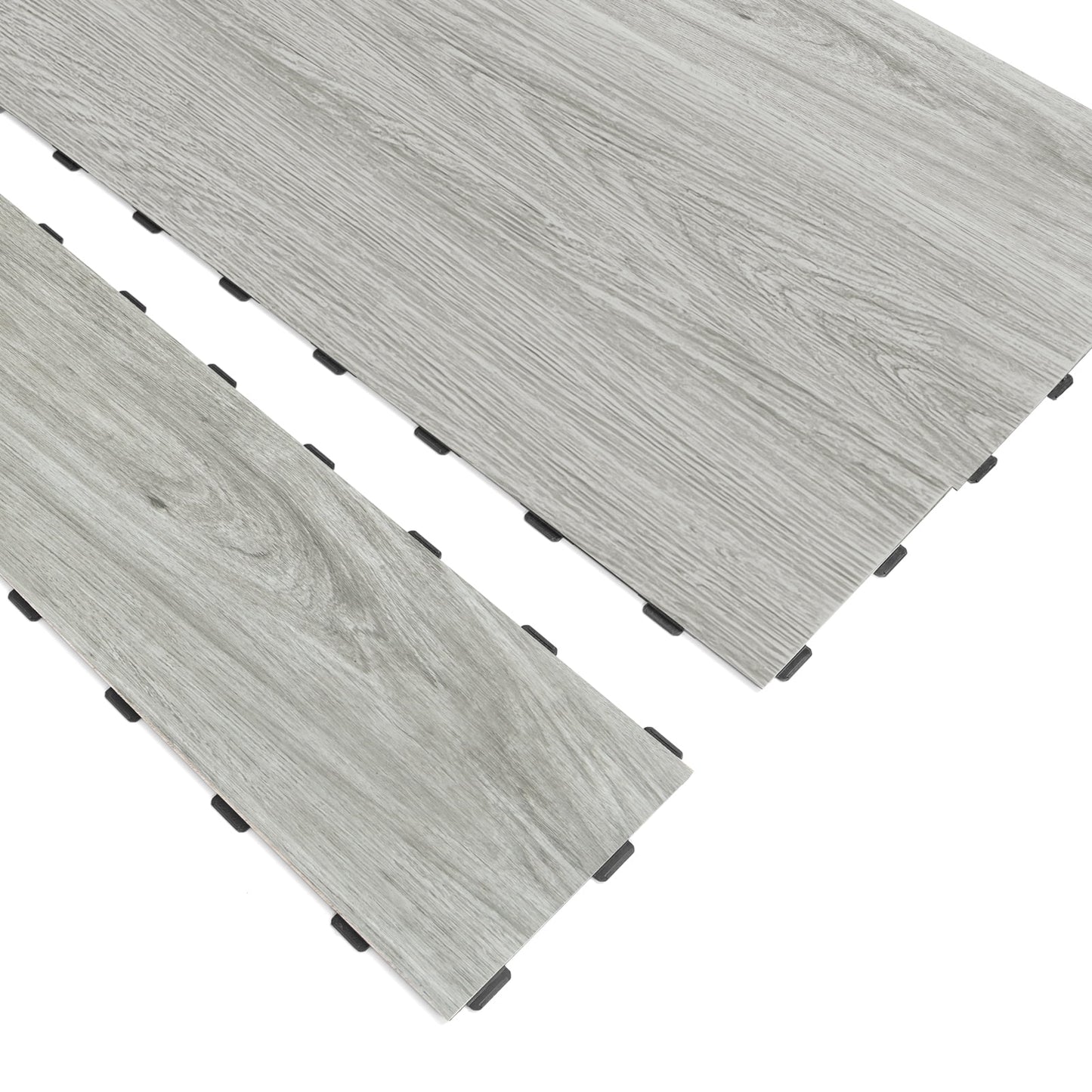 Art3d 18-Pack 36" x 6" Interlocking Luxury Vinyl Flooring Tile,Cover 27 Sq. Ft-Venice Ash