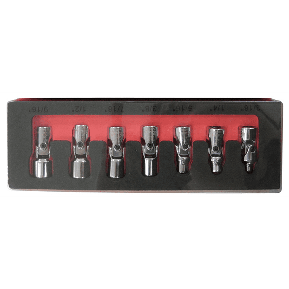 Astro Pneumatic 7407 7-Piece 1/4" Drive 6 Point SAE Flex Socket Set