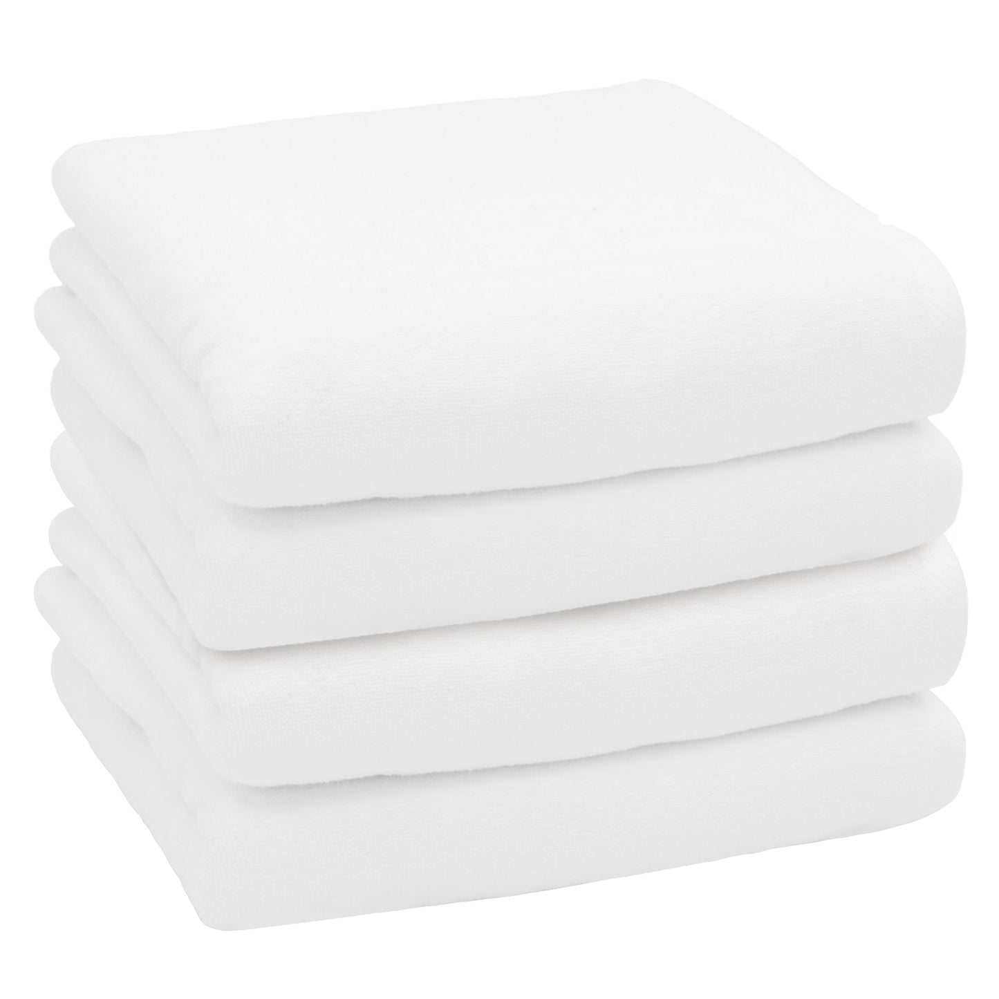 Authentic Hotel and Spa 100% Turkish Cotton Ediree Bath Towels- Set of 4 White