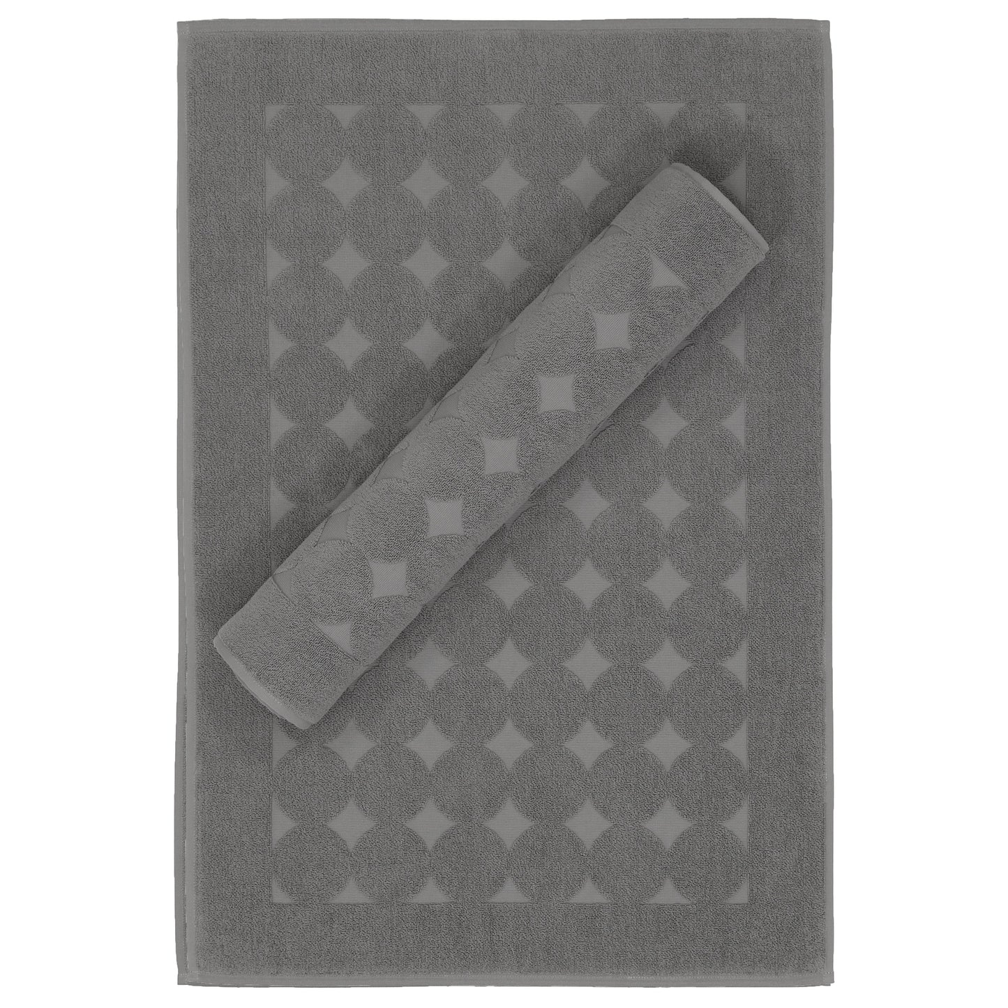 Authentic Hotel and Spa Turkish Cotton Bath Mat (Set of 2) Dark Grey
