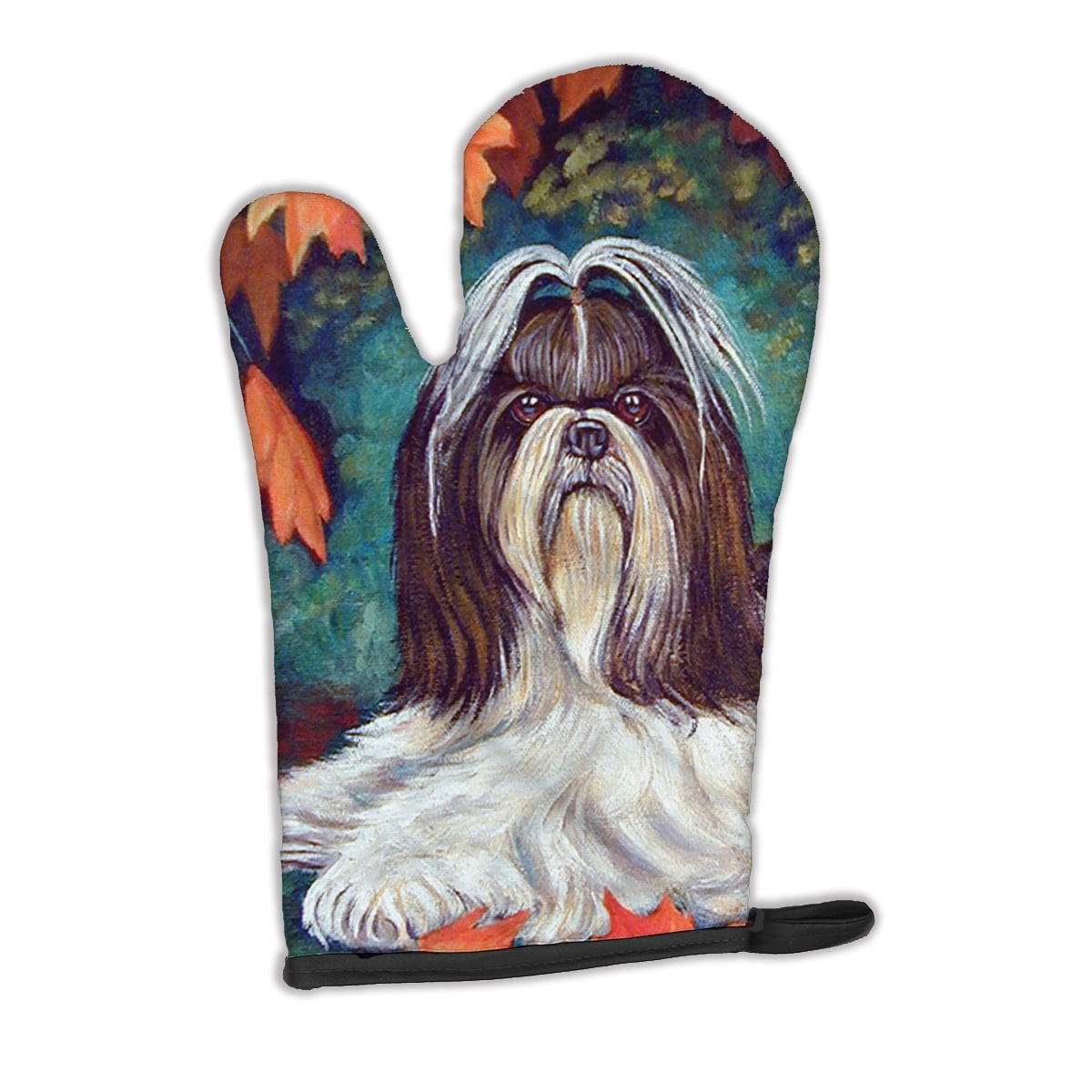 Autumn Leaves Shih Tzu Oven Mitt