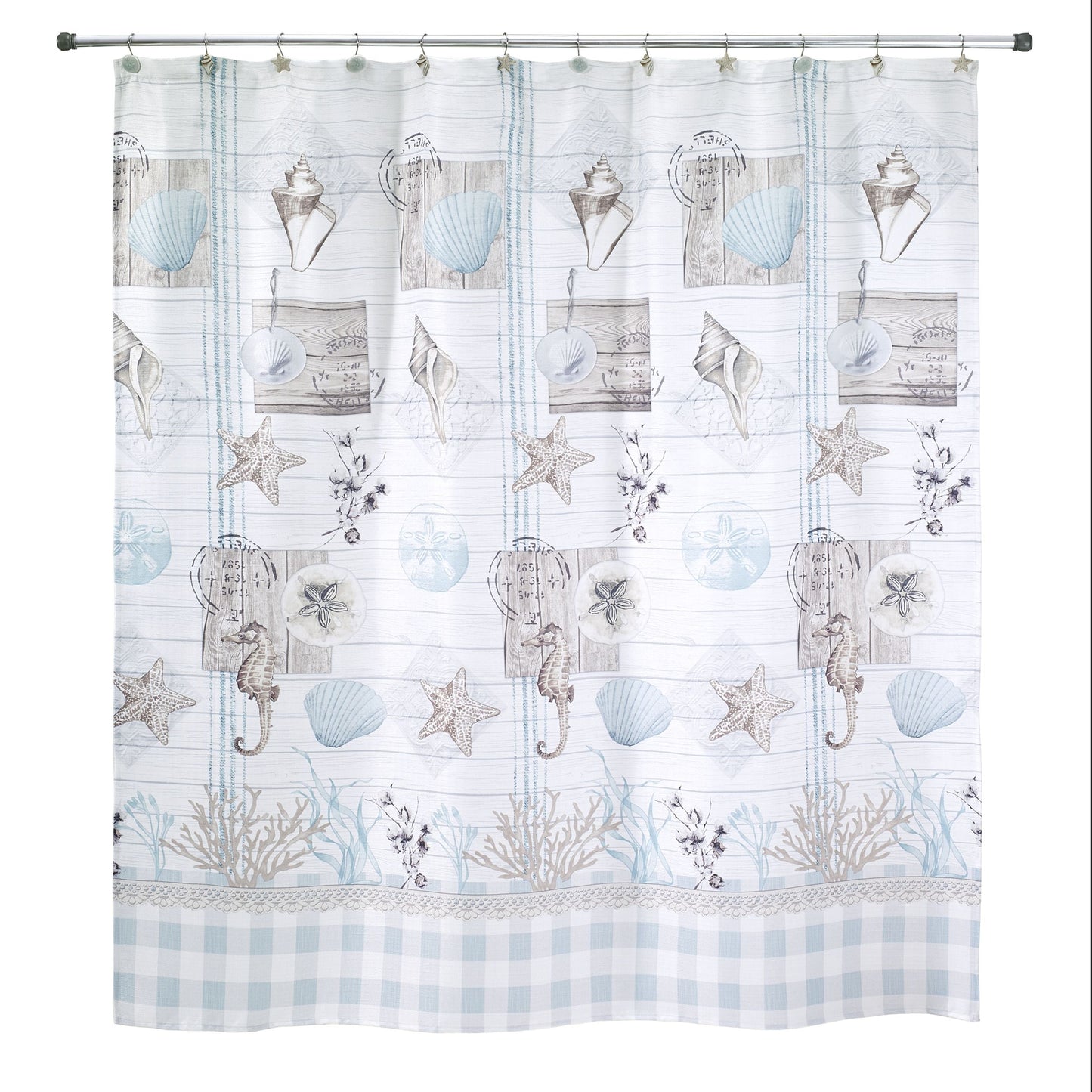 Avanti Linens Farmhouse Shell Shower Curtain