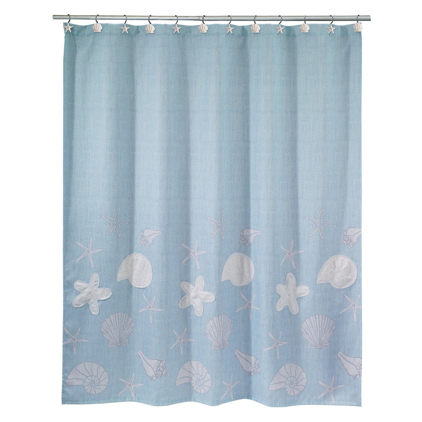 Avanti Sequin Shells Shower Curtain