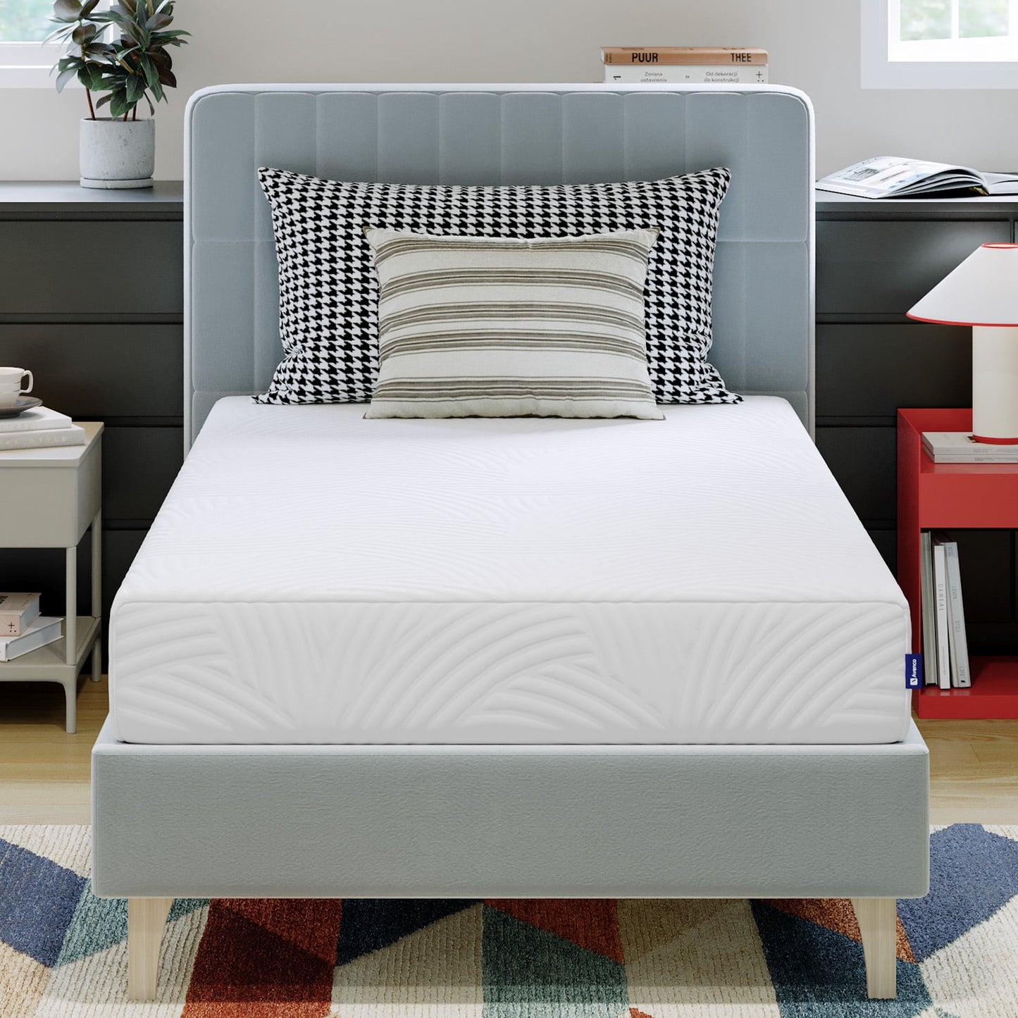 Avenco Universe 8" Twin Size Adult Gel Infused Memory Foam Cooling Comfort Mattress in a Box