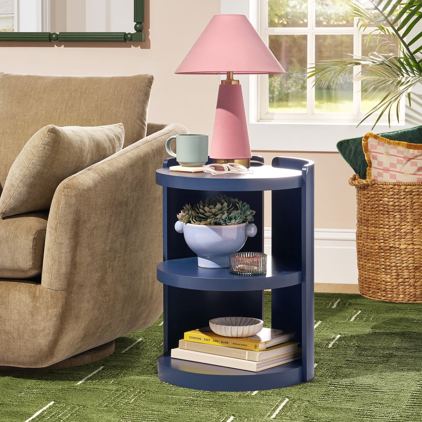 Beautiful Mae End Table by Drew Barrymore, Starry Night Finish