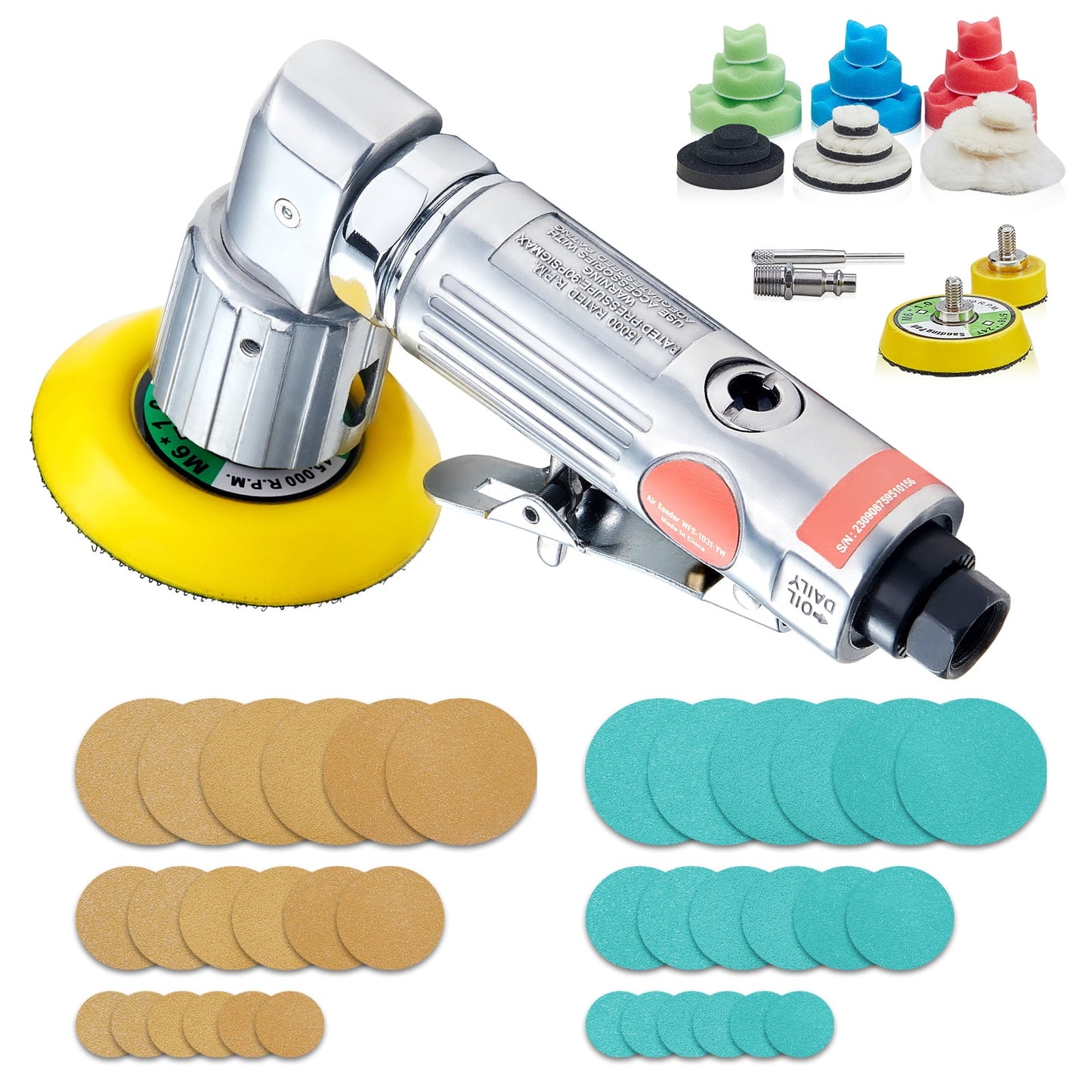 BENTISM WFS-1031-YW, Lijadora Orbital de Potencia Aleatoria, 15000 RPM
