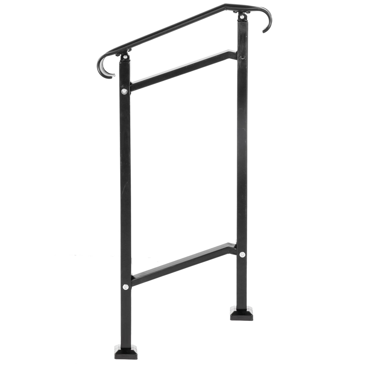 BENTISM Wrought Iron Handrail Stair Railing Fit 1 Step Adjustable Hand Rail