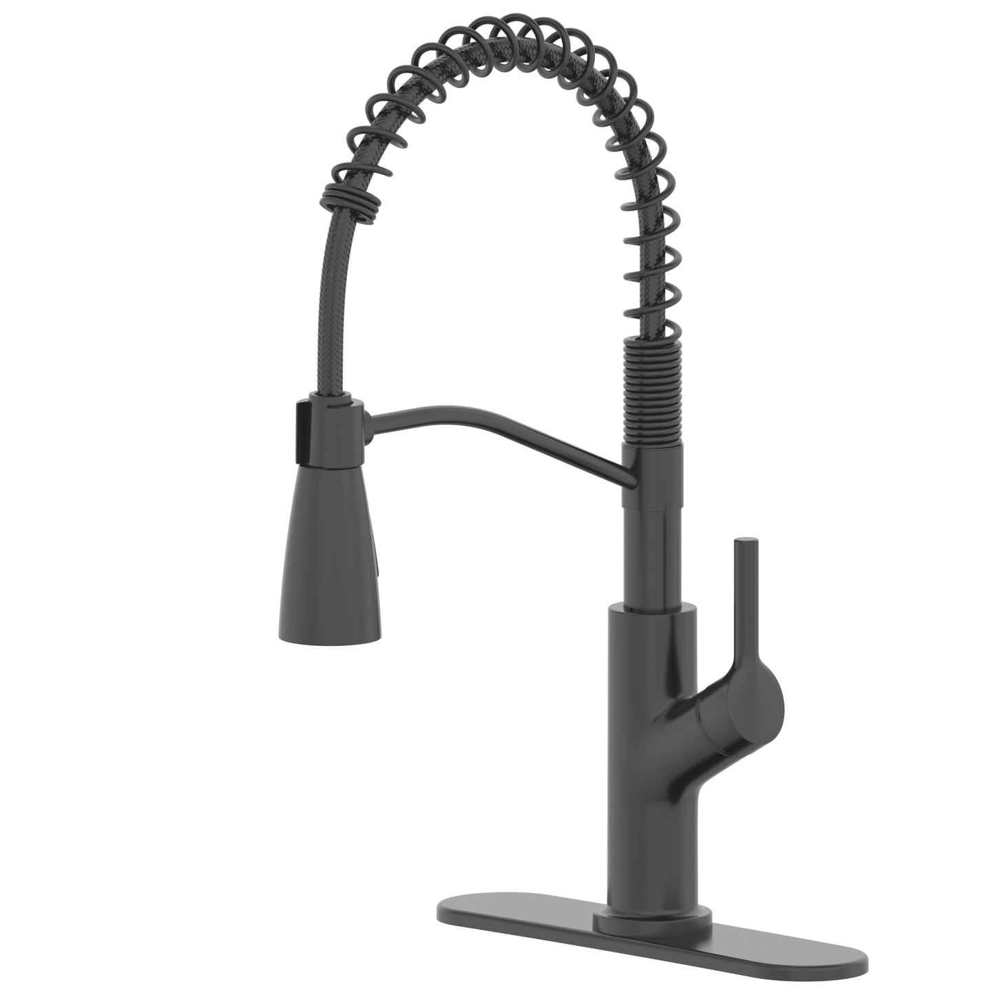 Better Homes & Gardens Matte Black Spring Neck Kitchen Faucet