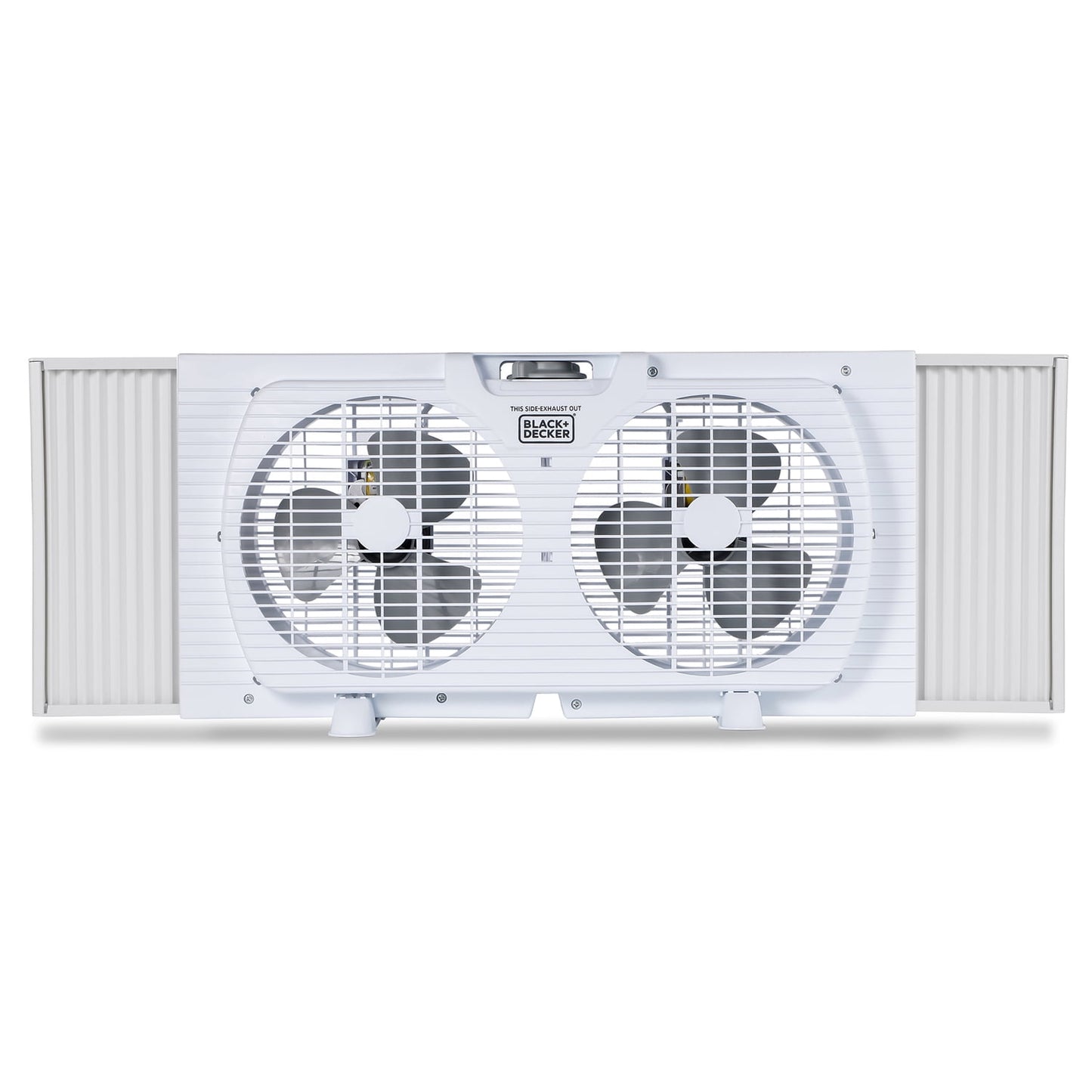 BLACK+DECKER BFW9M 9-In. 2-Speed Twin Window Fan with Adjustable Side Panels, White
