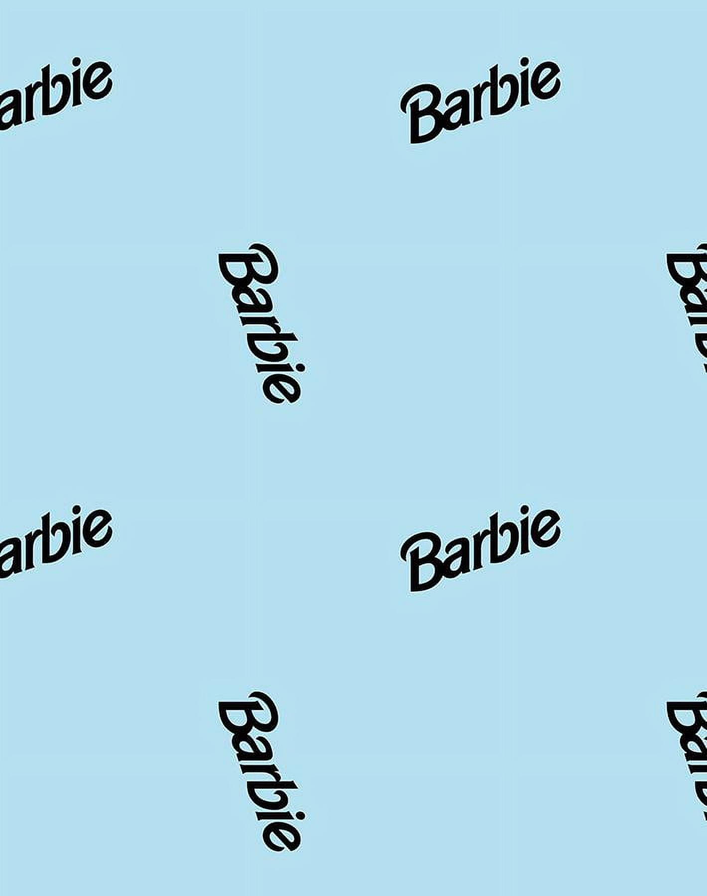Barbie 90s Logo Removable Vinyl Wallpaper by Barbie - Baby Blue