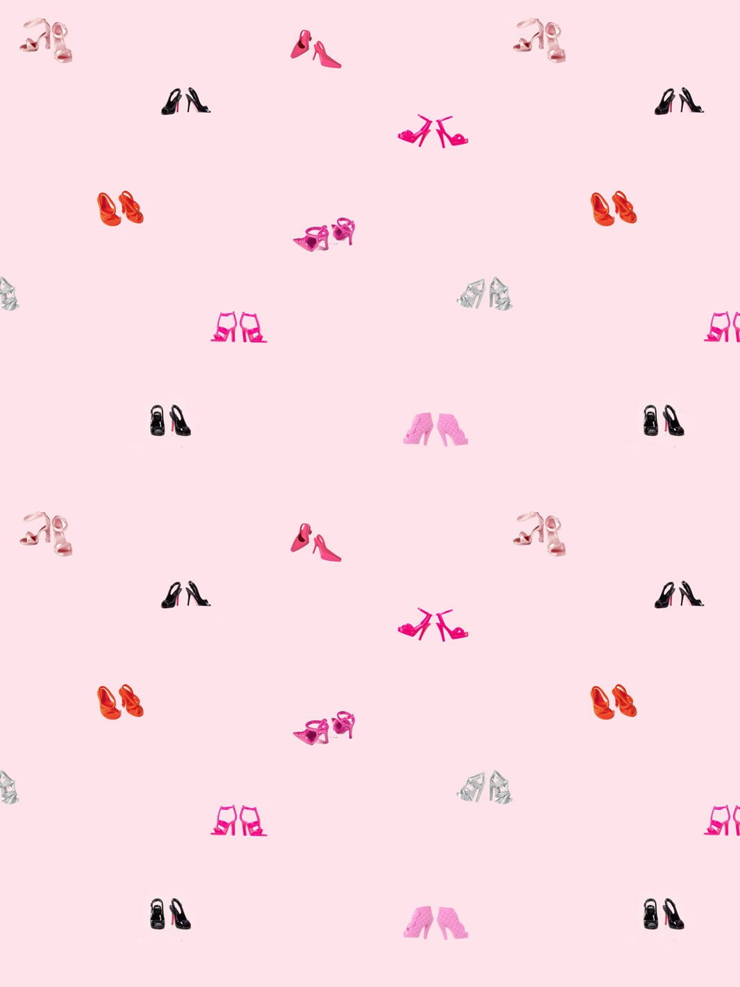 Barbie Heel Toss Removable Vinyl Wallpaper, Pink
