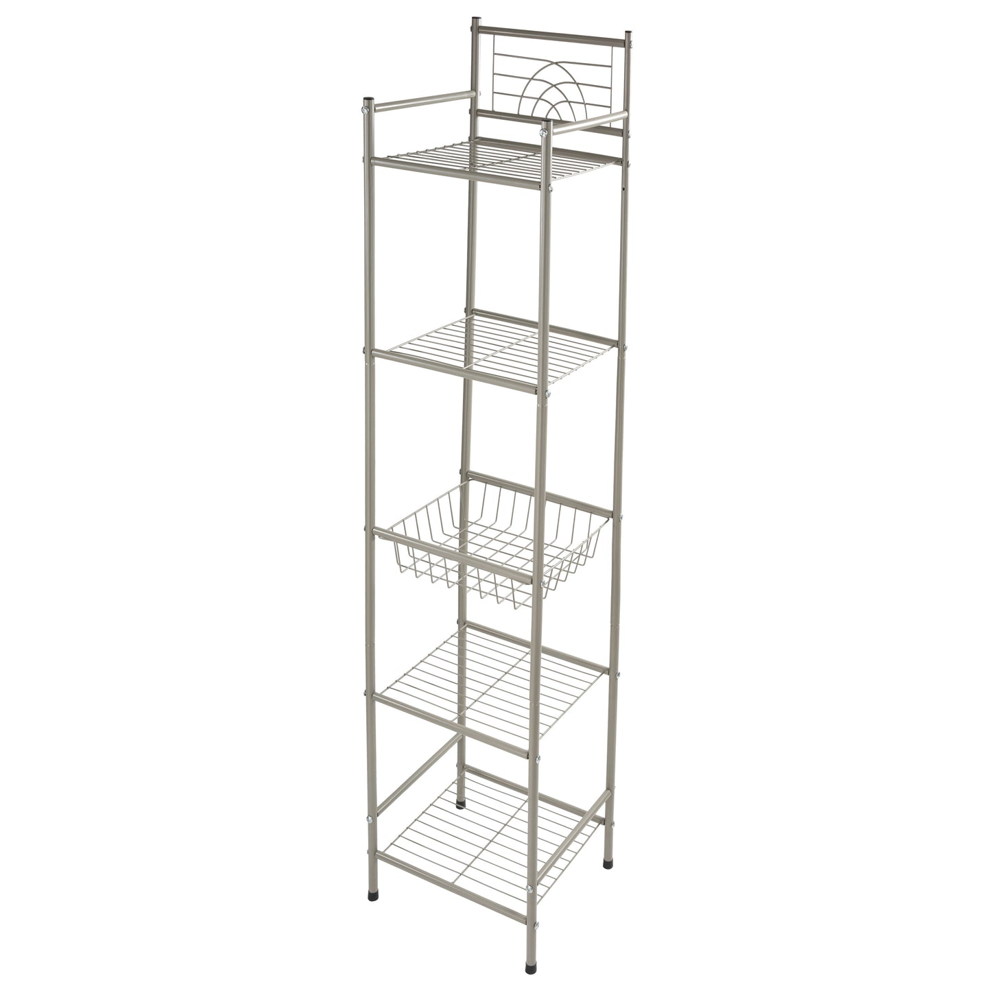 Bath Bliss 11.61"W x 12.99"D x 58.46"H 5-Shelf Storage Shelf, Bronze